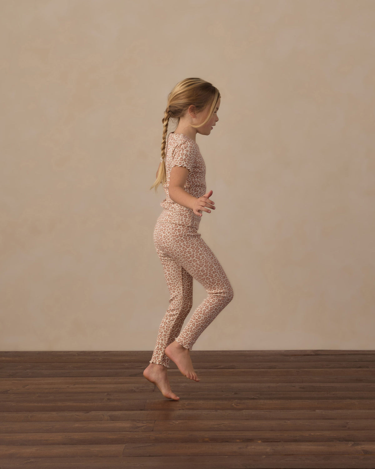Ribbed Basic Tee Pink Leopard - Rylee + Cru | Kids Clothes | Trendy Baby Clothes | Modern Infant Outfits |