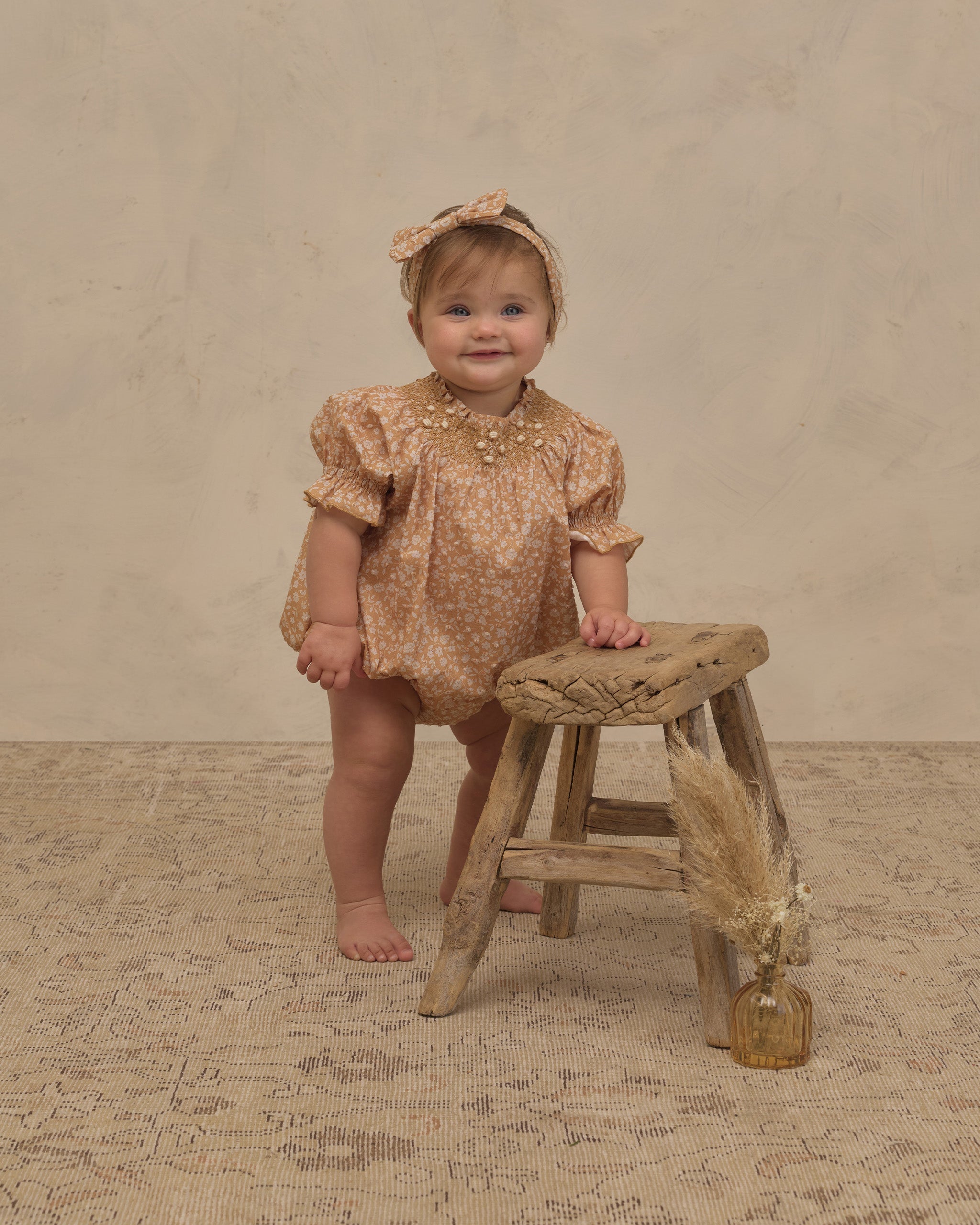 Maddie Romper Golden Meadow - Rylee + Cru | Kids Clothes | Trendy Baby Clothes | Modern Infant Outfits |