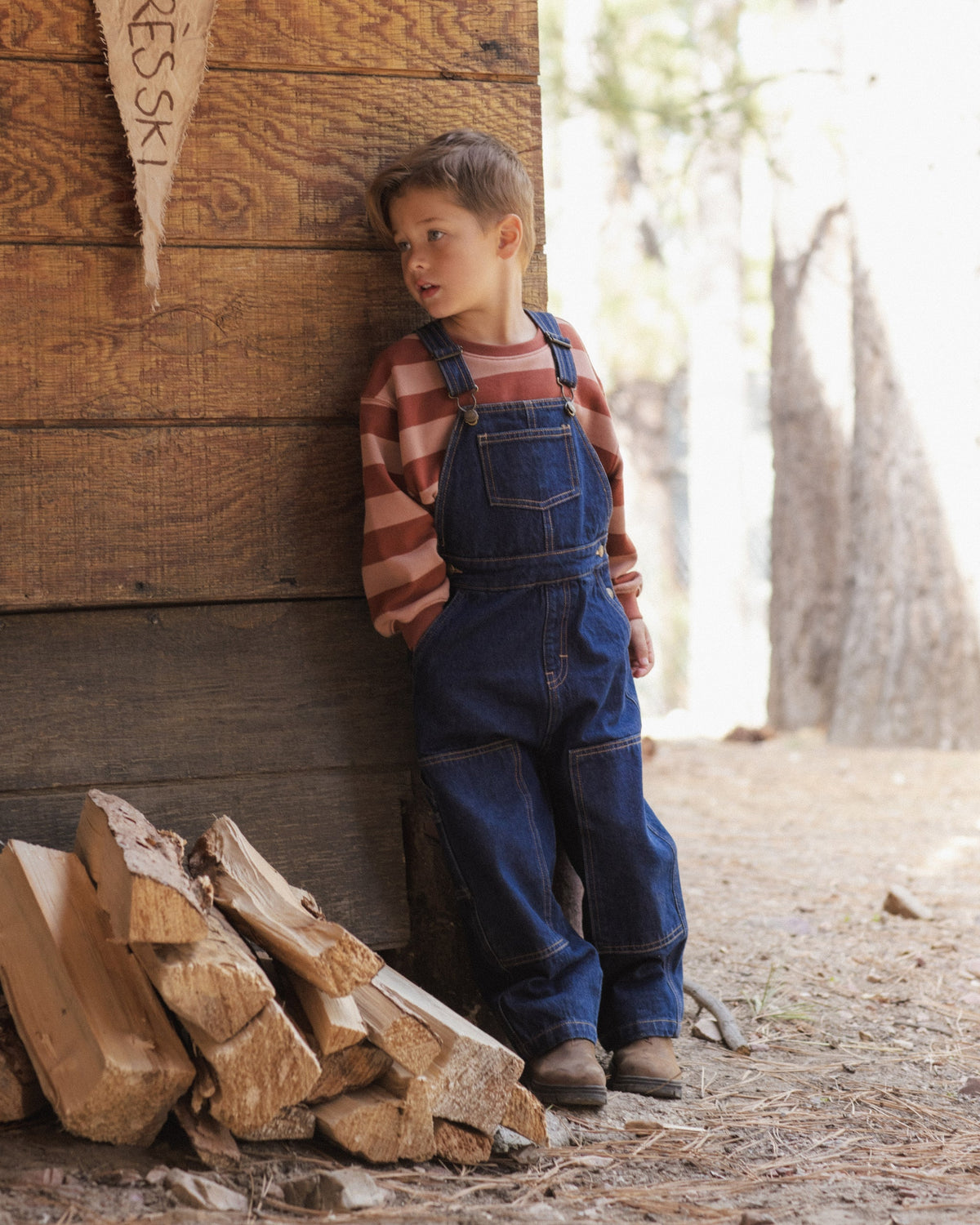 Utility Overall Dark Indigo - Rylee + Cru | Kids Clothes | Trendy Baby Clothes | Modern Infant Outfits |