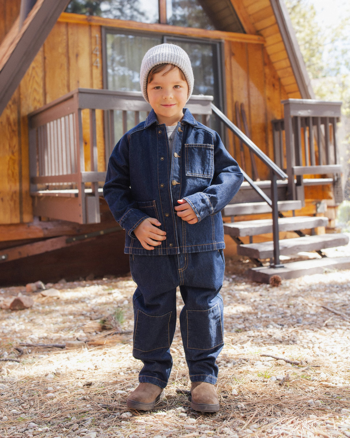Baggy Pant Dark Indigo - Rylee + Cru | Kids Clothes | Trendy Baby Clothes | Modern Infant Outfits |