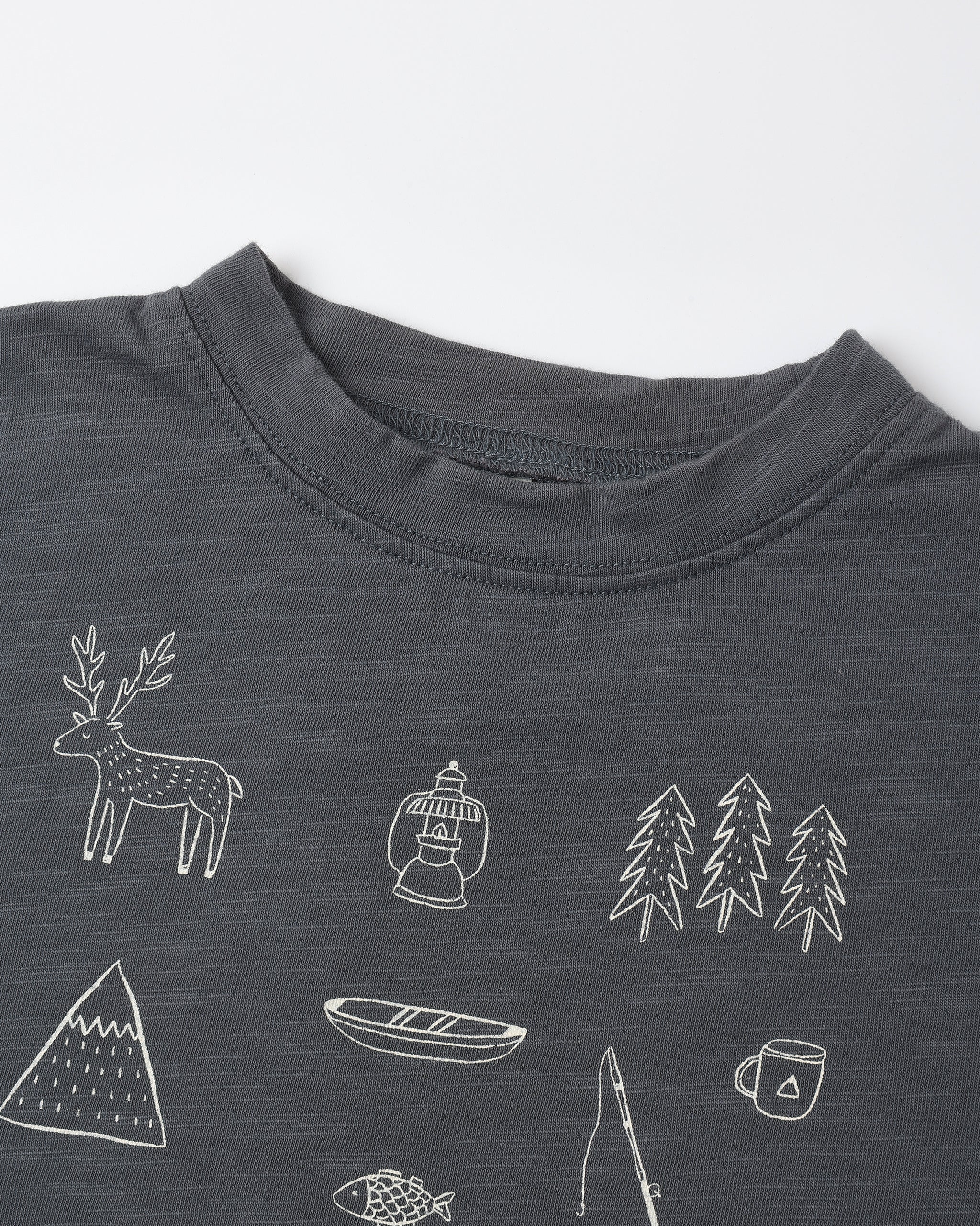Raw Edge Tee Let's Go Camping - Rylee + Cru | Kids Clothes | Trendy Baby Clothes | Modern Infant Outfits |