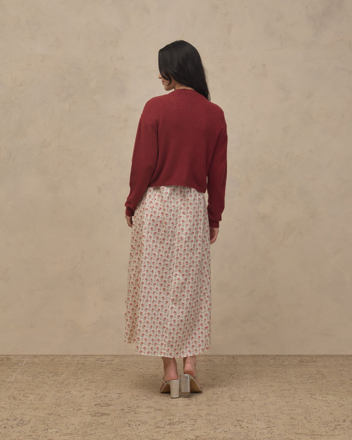 Women's Bow Cardigan Ruby