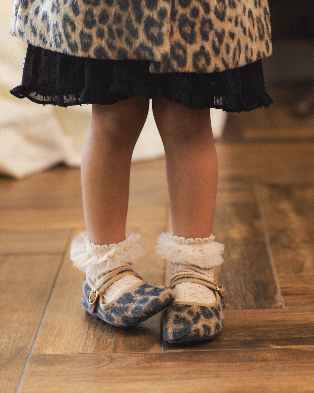 Strap Ballet Flats Leopard