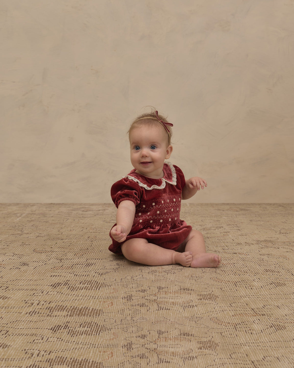 Baby Bow Headbands Green, Ruby