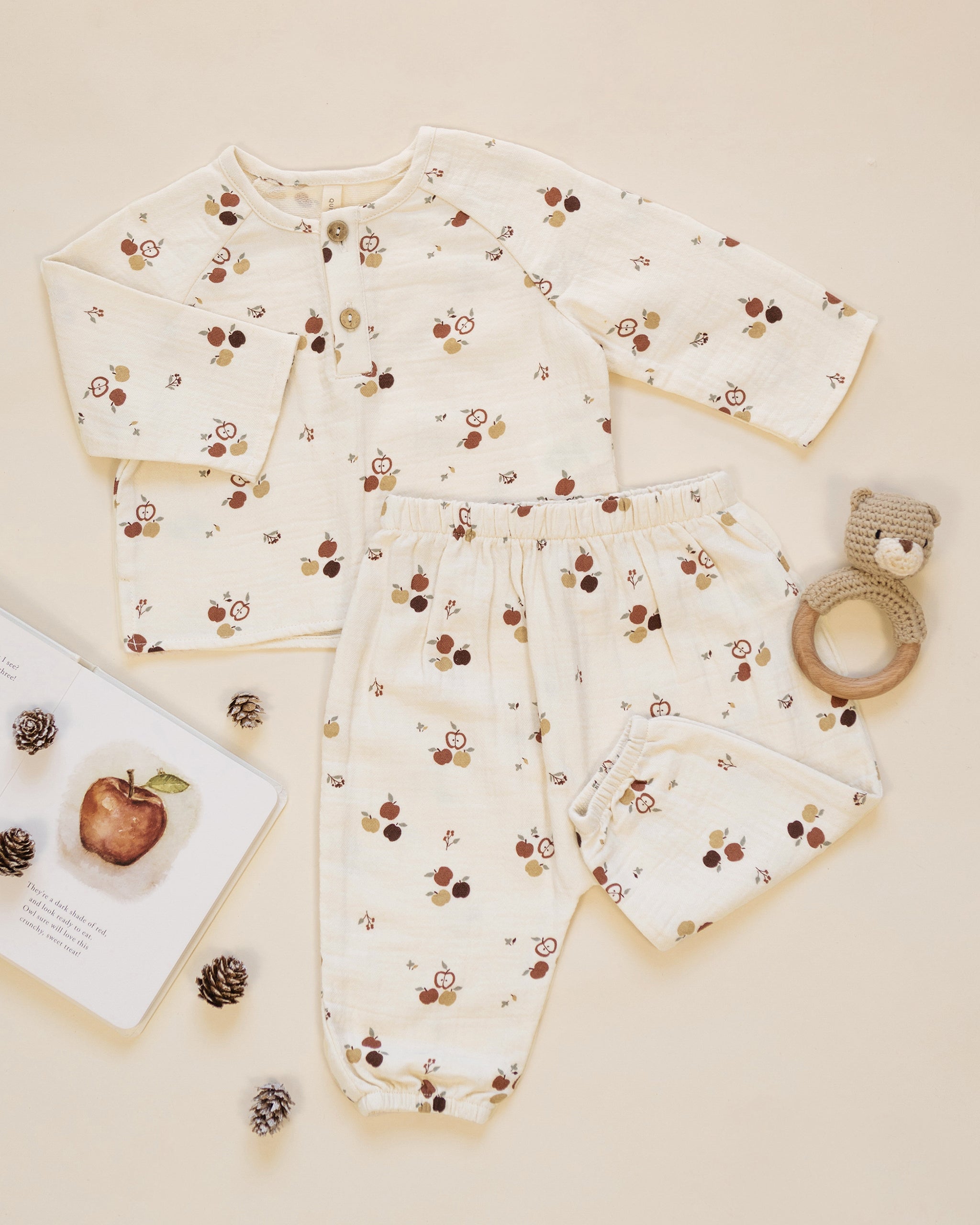 Woven Pant Apples - Rylee + Cru | Kids Clothes | Trendy Baby Clothes | Modern Infant Outfits |