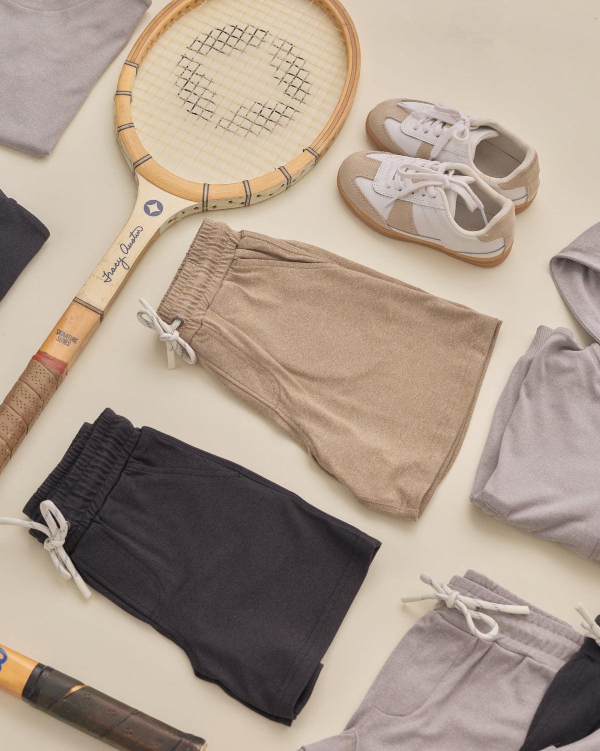 Oceanside Tech Short Heathered Olive - Rylee + Cru | Kids Clothes | Trendy Baby Clothes | Modern Infant Outfits |