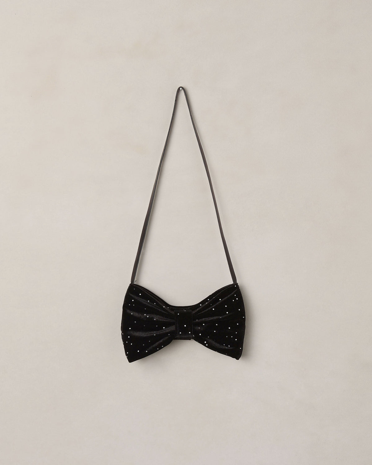 Bow Purse Black Rhinestone