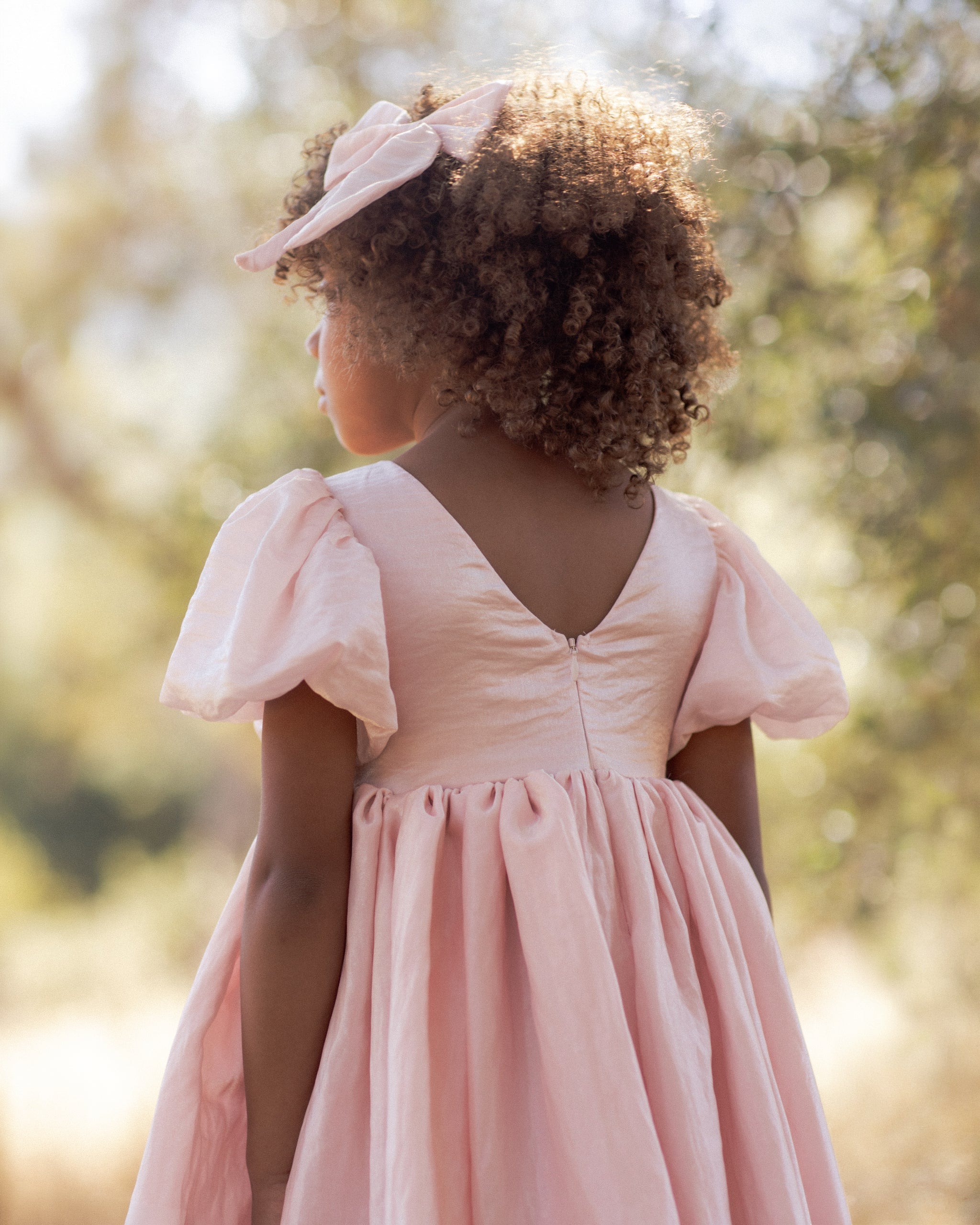 Sofia Dress Rose Shimmer - Rylee + Cru | Kids Clothes | Trendy Baby Clothes | Modern Infant Outfits |