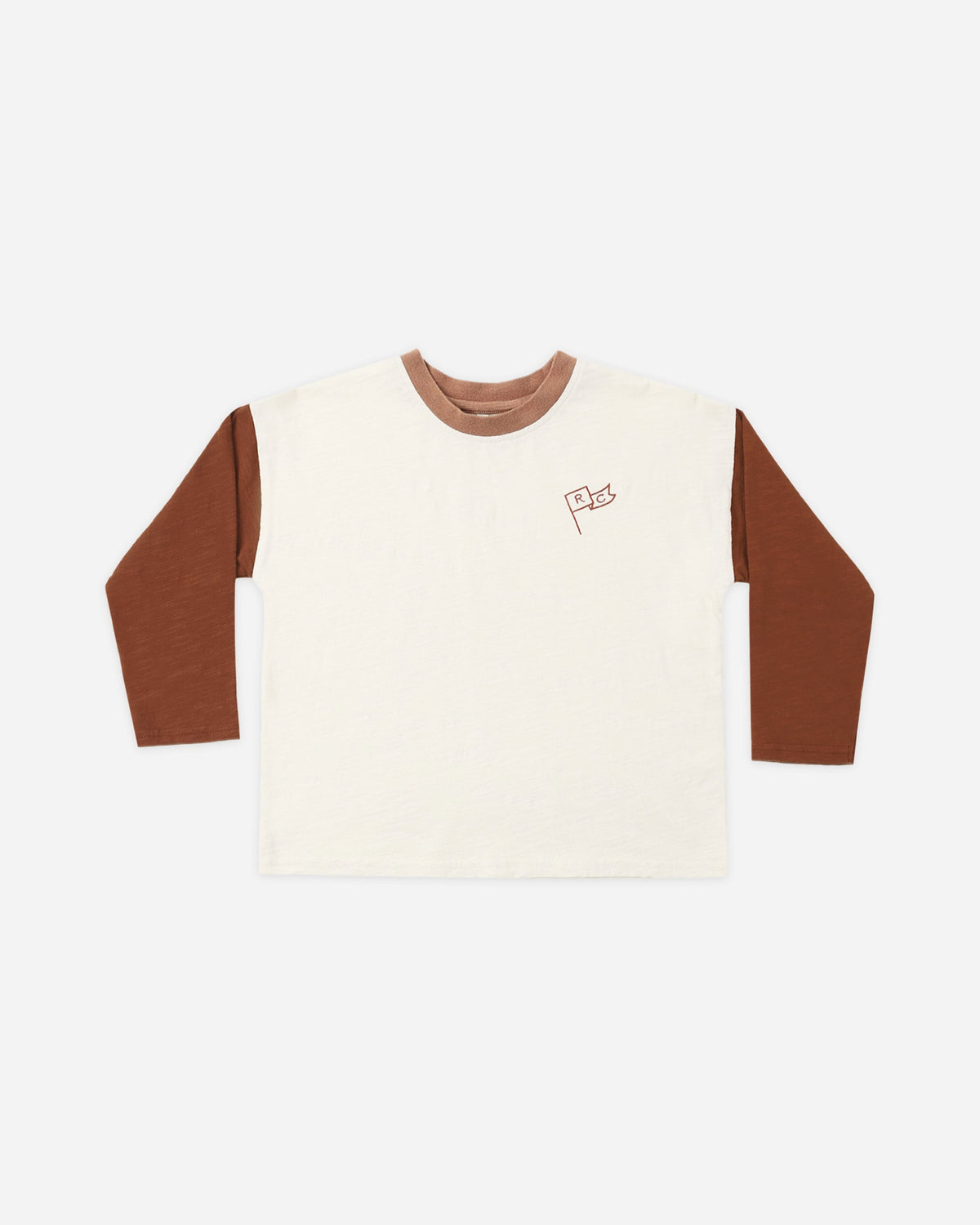 Camden Long Sleeve Tee Brick Color Block - Rylee + Cru | Kids Clothes | Trendy Baby Clothes | Modern Infant Outfits |