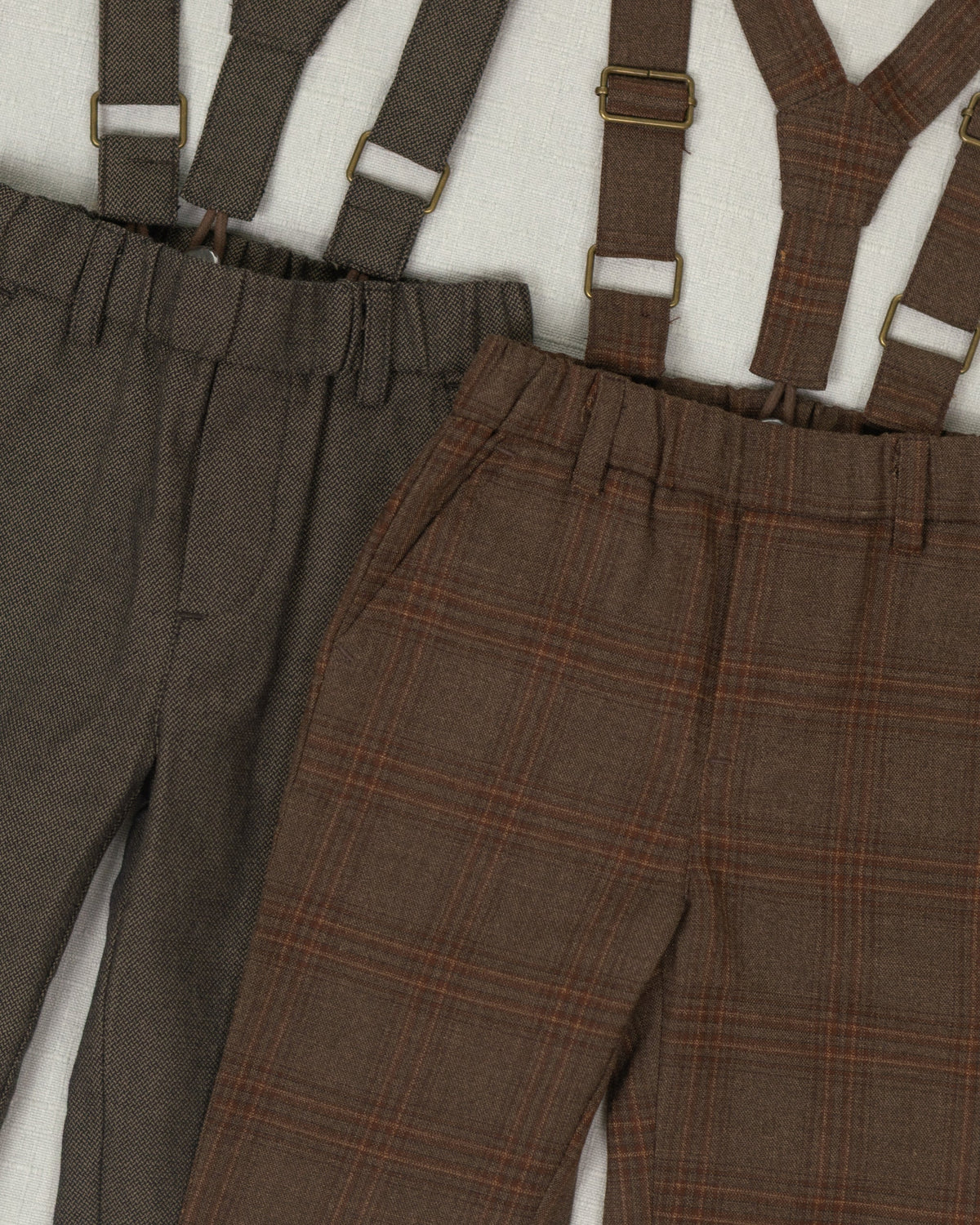 Suspender Pant Heathered Plaid