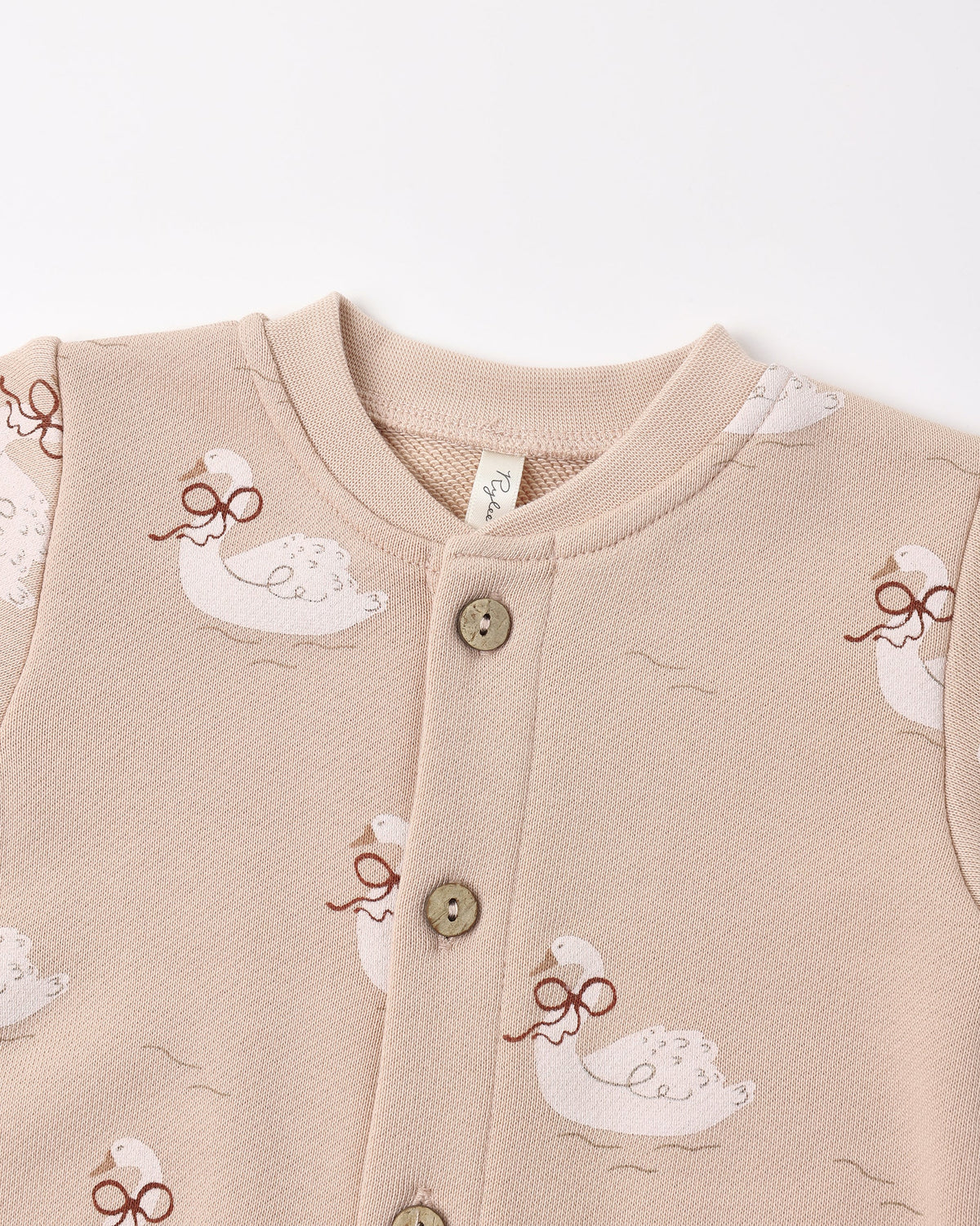 Button Down Jumpsuit Swans - Rylee + Cru | Kids Clothes | Trendy Baby Clothes | Modern Infant Outfits |