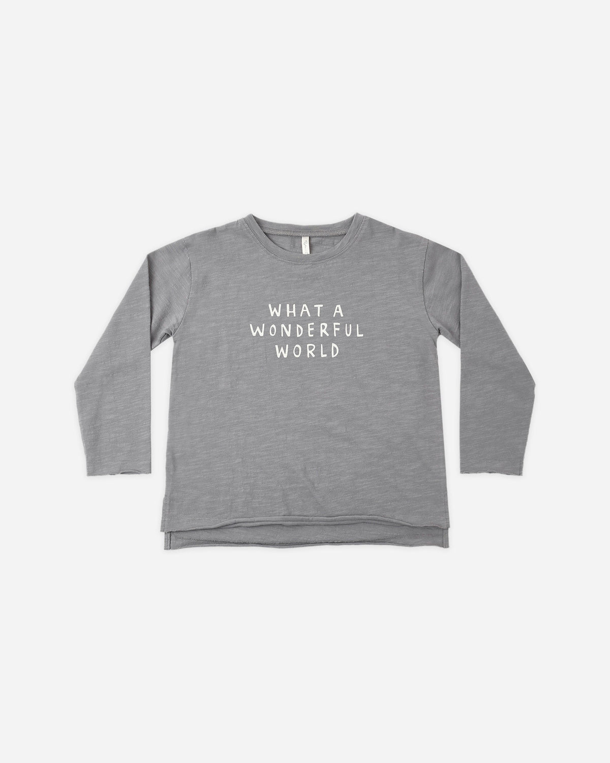 Raw Edge Long Sleeve Tee Wonderful World - Rylee + Cru | Kids Clothes | Trendy Baby Clothes | Modern Infant Outfits |
