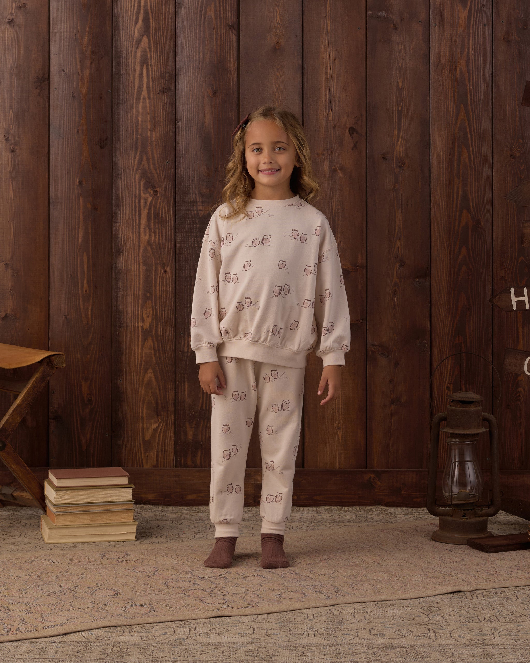 Relaxed Sweatshirt Owls - Rylee + Cru | Kids Clothes | Trendy Baby Clothes | Modern Infant Outfits |