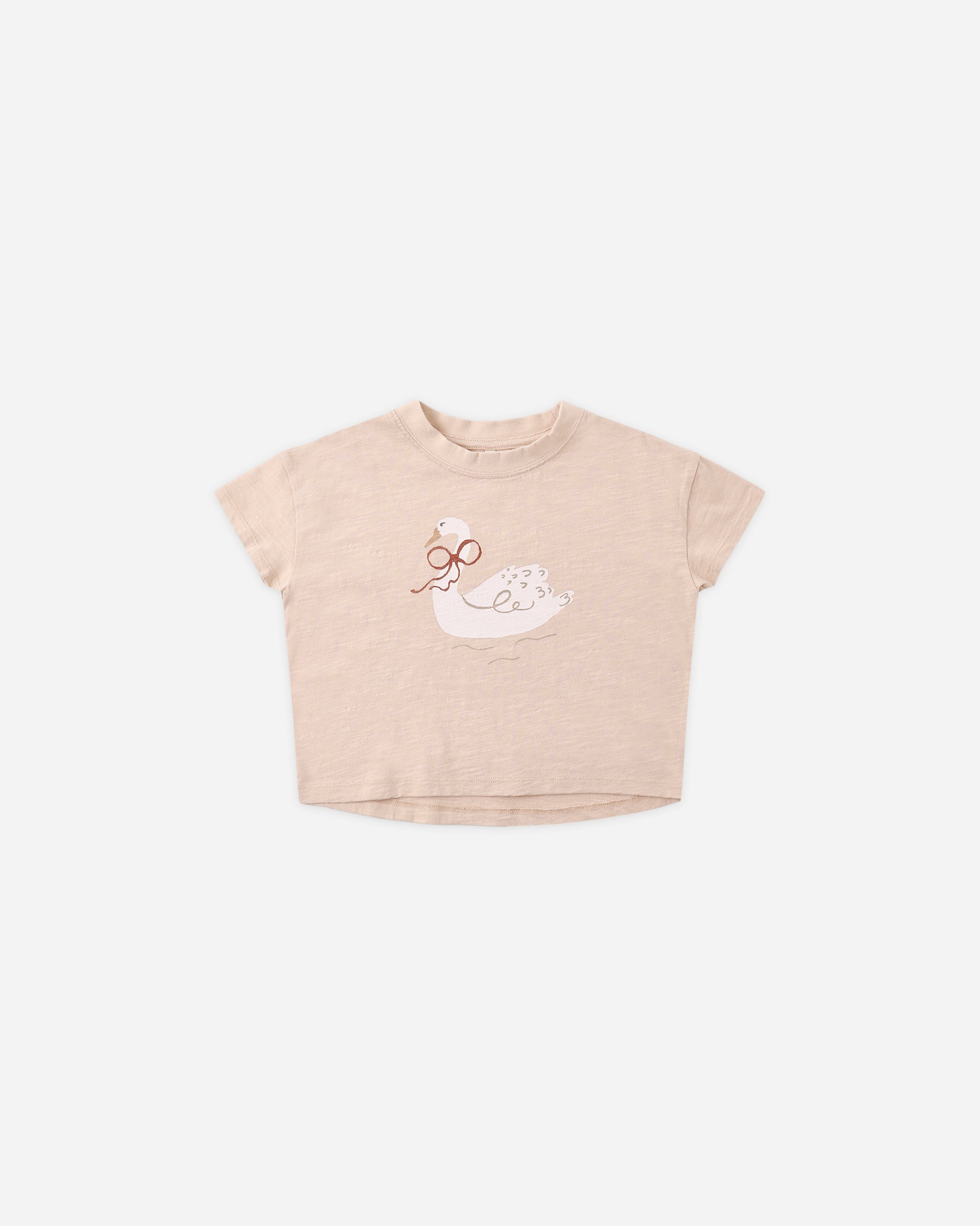 Boxy Tee Swan - Rylee + Cru | Kids Clothes | Trendy Baby Clothes | Modern Infant Outfits |