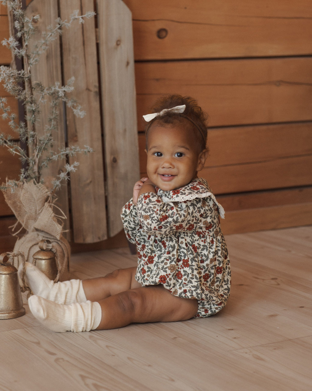 Fern Romper Holiday Floral - Rylee + Cru | Kids Clothes | Trendy Baby Clothes | Modern Infant Outfits |