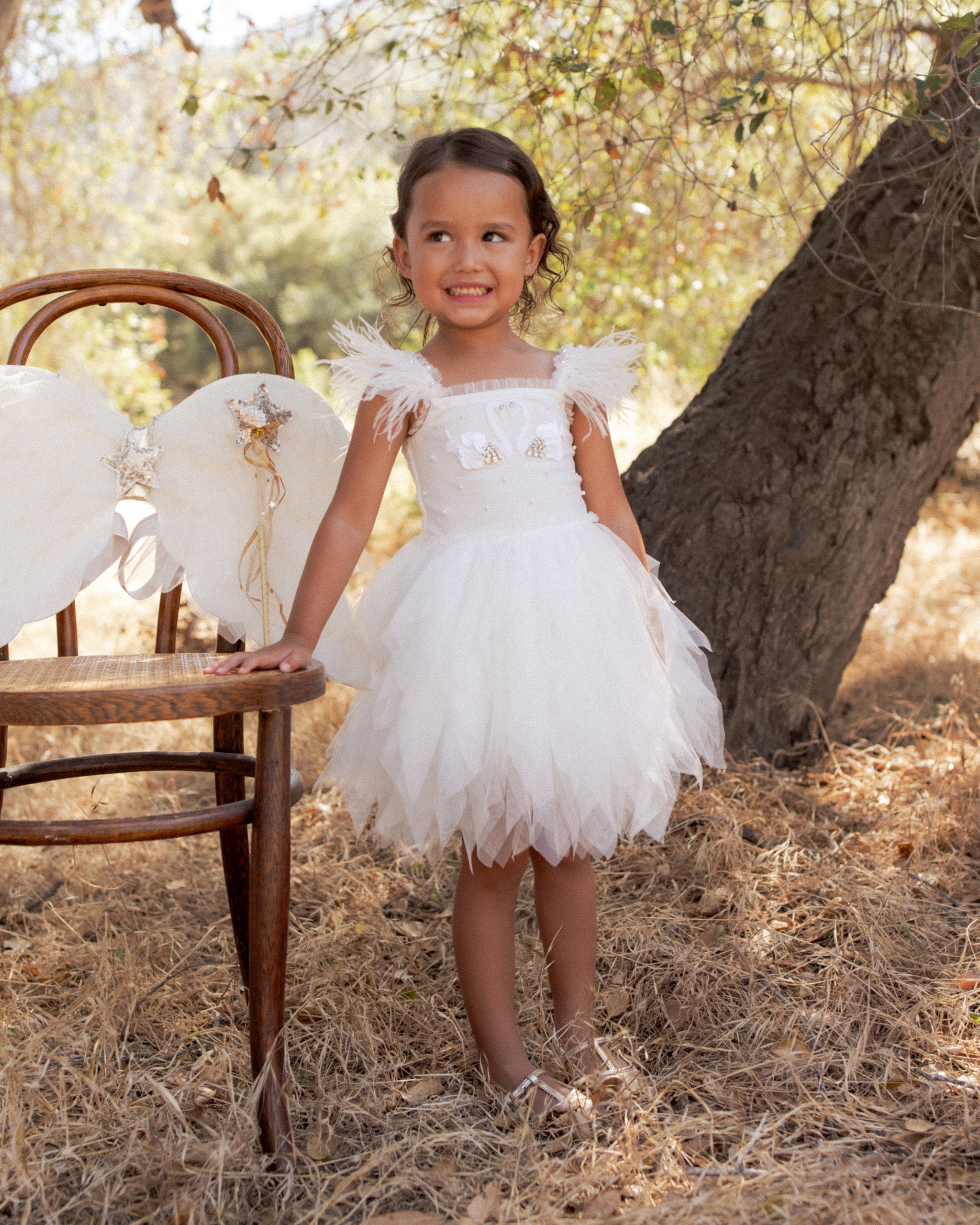 Magique Dress White - Rylee + Cru | Kids Clothes | Trendy Baby Clothes | Modern Infant Outfits |