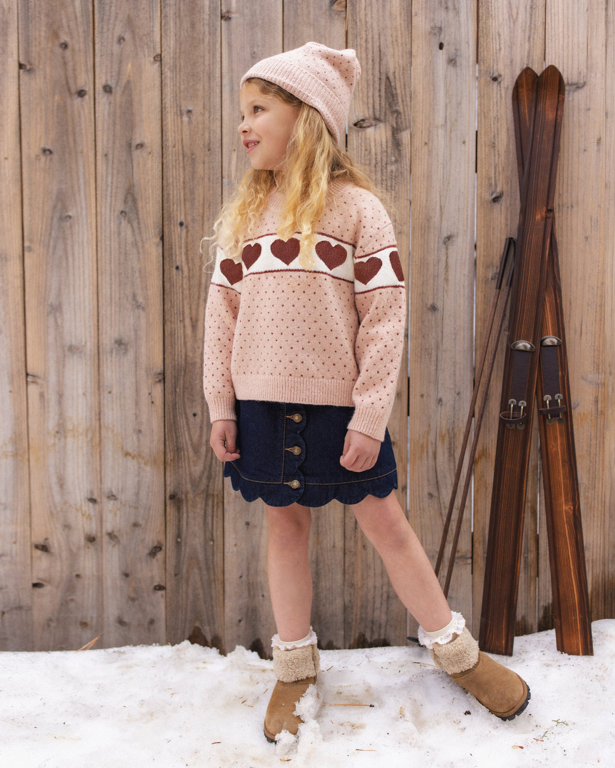 Scallop Mini Skirt Dark Indigo - Rylee + Cru | Kids Clothes | Trendy Baby Clothes | Modern Infant Outfits |
