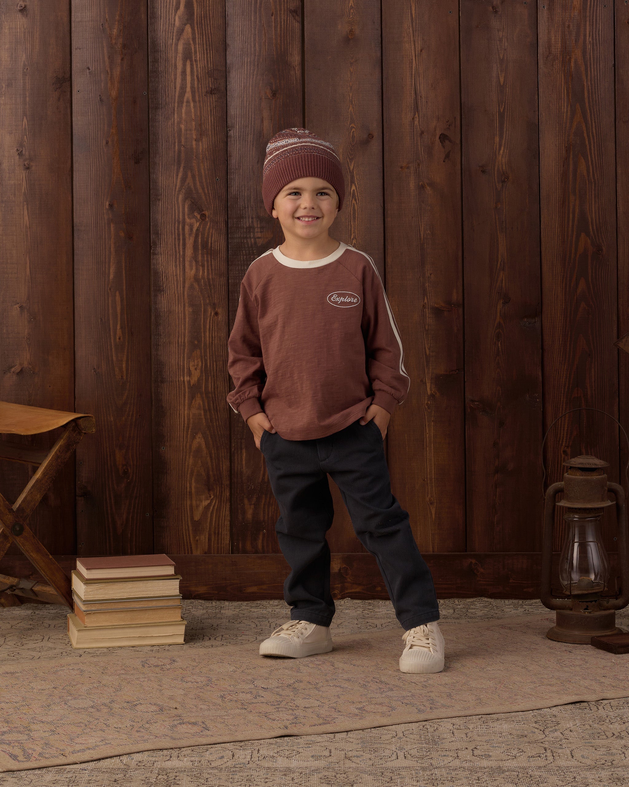Relaxed Long Sleeve Tee Explore - Rylee + Cru | Kids Clothes | Trendy Baby Clothes | Modern Infant Outfits |