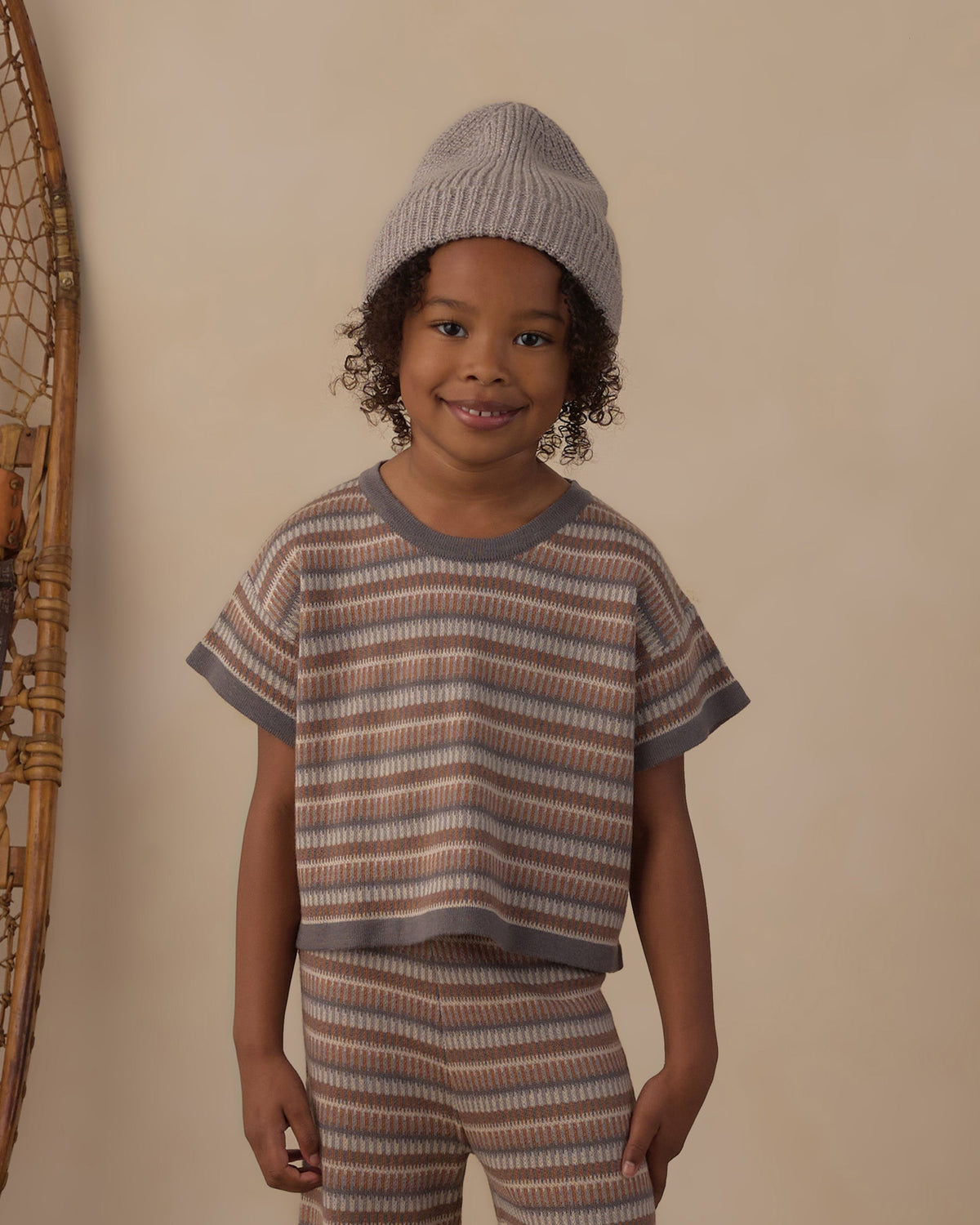 Boxy Crop Knit Tee Multi-Stripe - Rylee + Cru | Kids Clothes | Trendy Baby Clothes | Modern Infant Outfits |