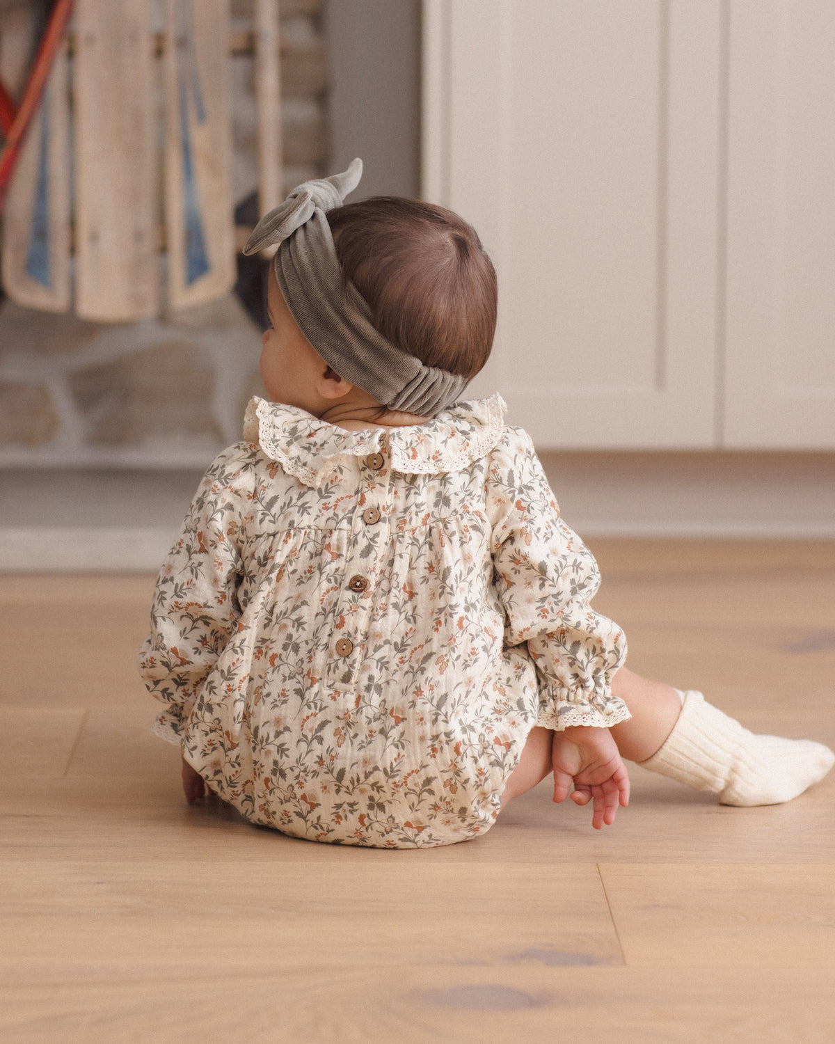 Callie Romper Holiday Floral - Rylee + Cru | Kids Clothes | Trendy Baby Clothes | Modern Infant Outfits |