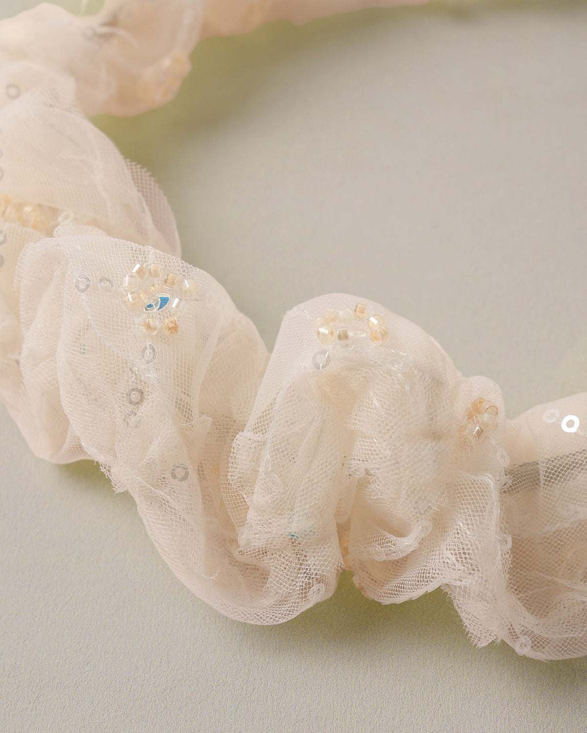 Gathered Headband Pearl