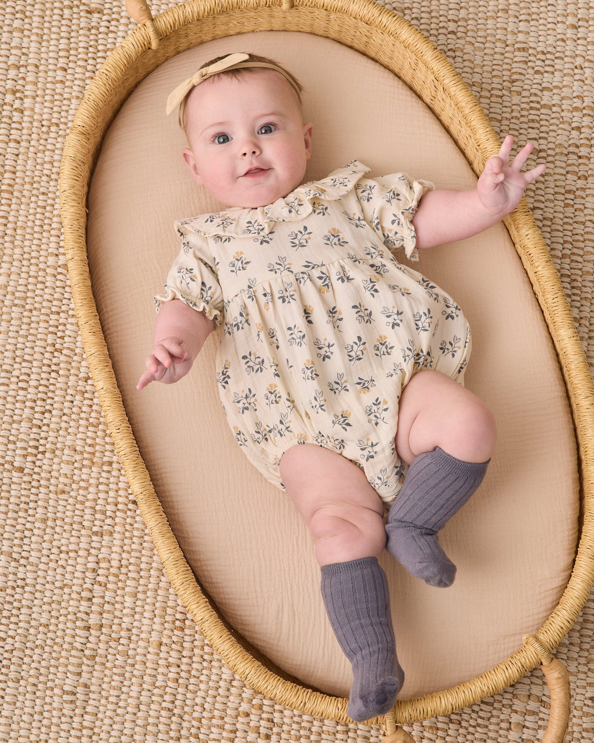 Collared Romper French Floral - Rylee + Cru | Kids Clothes | Trendy Baby Clothes | Modern Infant Outfits |