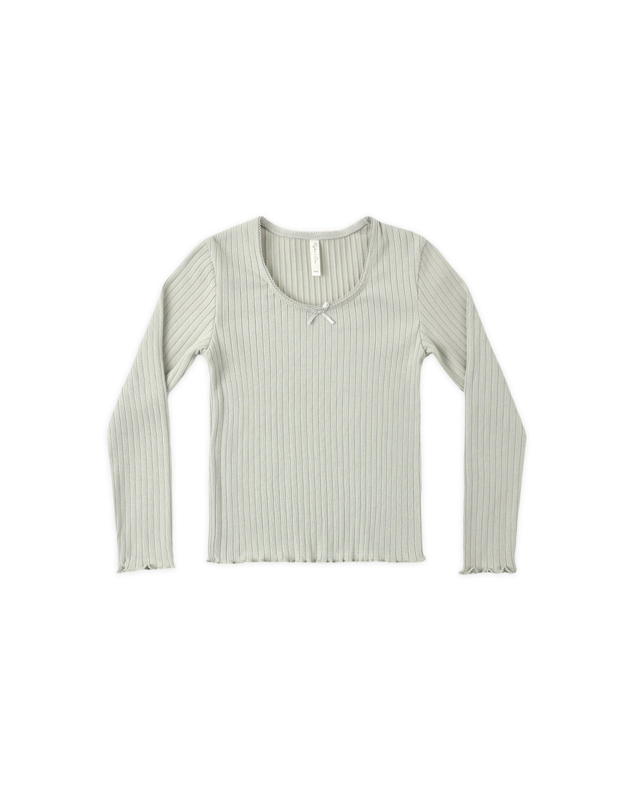 Ribbed Long Sleeve Sage - Rylee + Cru | Kids Clothes | Trendy Baby Clothes | Modern Infant Outfits |