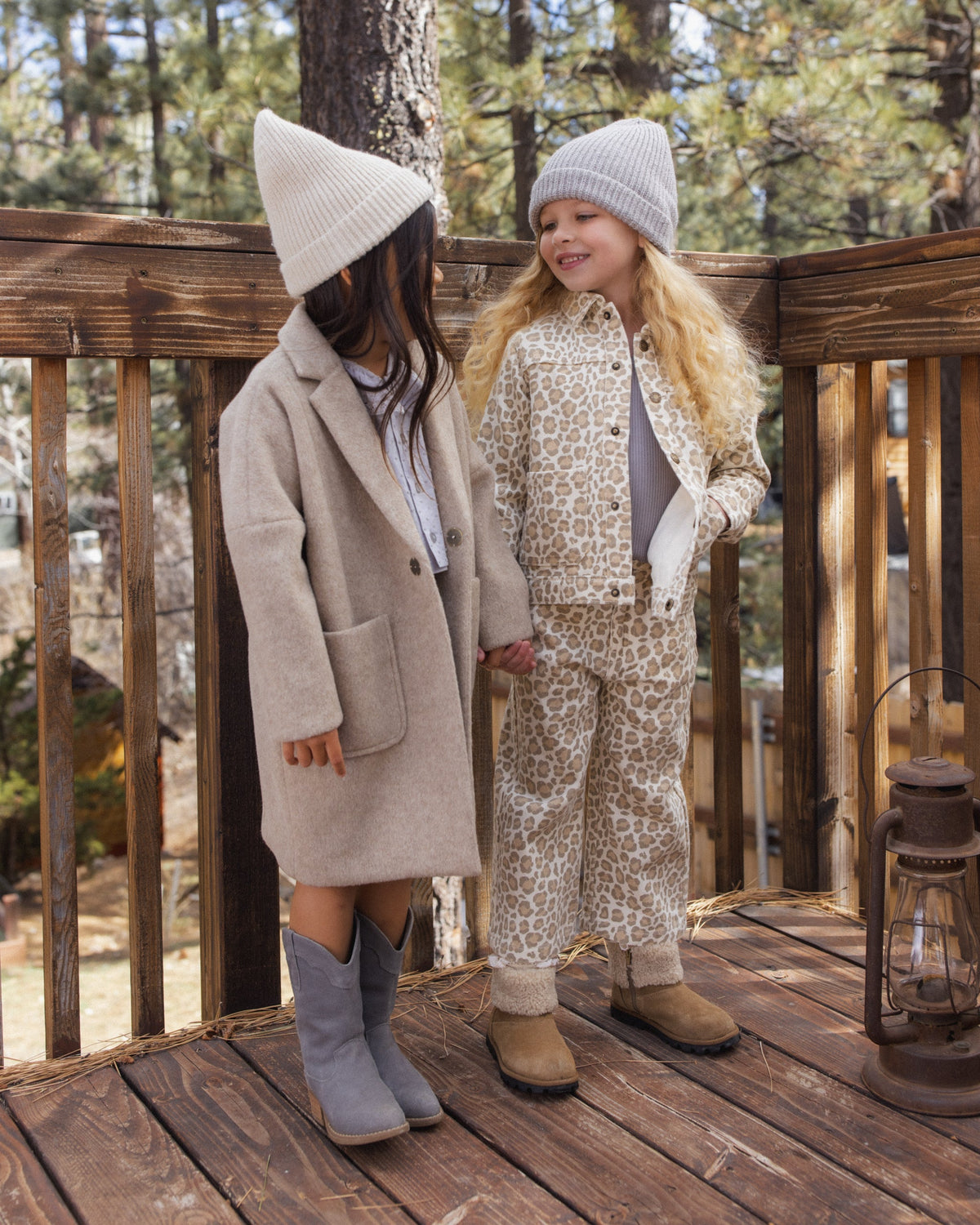 Denim Chore Coat Leopard - Rylee + Cru | Kids Clothes | Trendy Baby Clothes | Modern Infant Outfits |
