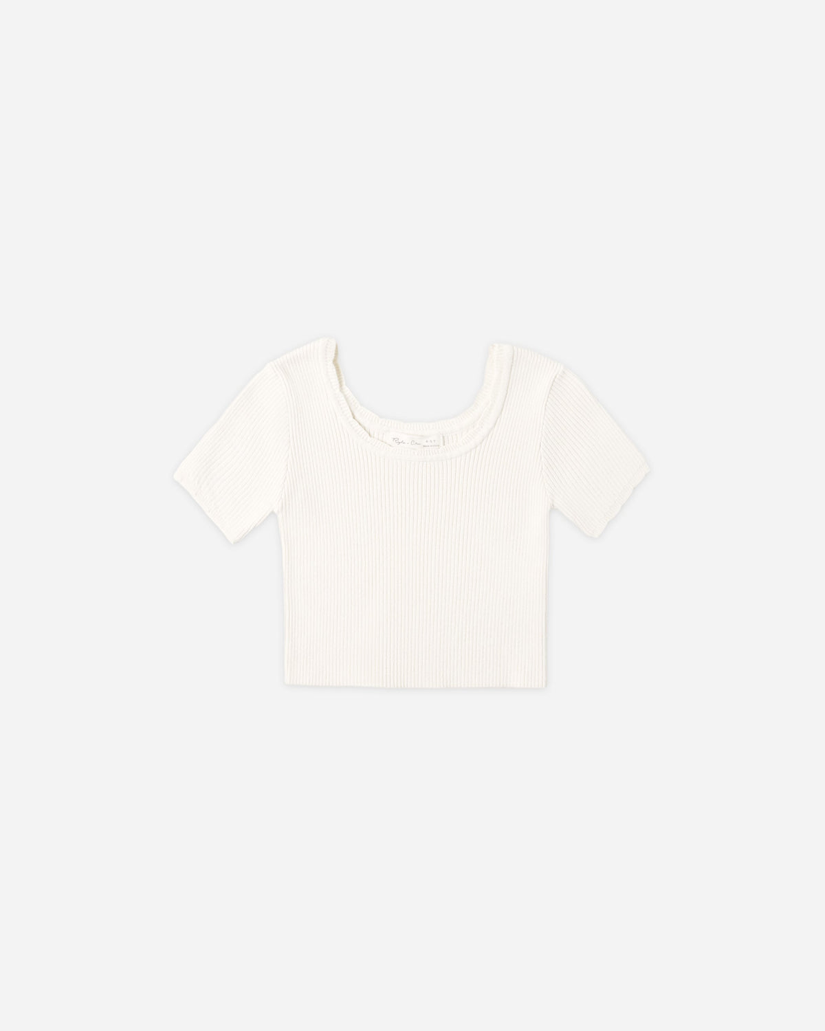 Scallop Tee Natural - Rylee + Cru | Kids Clothes | Trendy Baby Clothes | Modern Infant Outfits |
