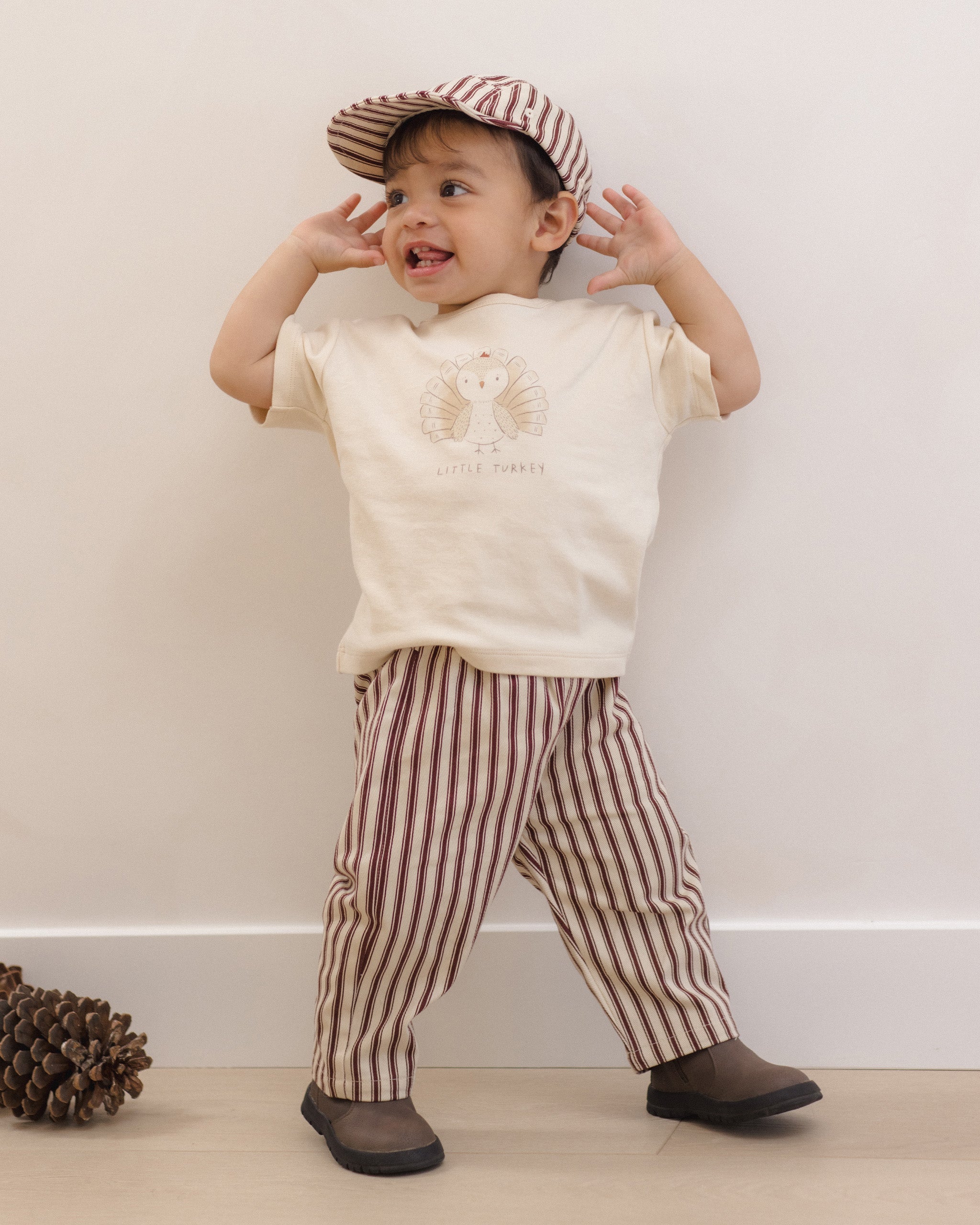 Grayson Pant Black Cherry Pinstripe - Rylee + Cru | Kids Clothes | Trendy Baby Clothes | Modern Infant Outfits |