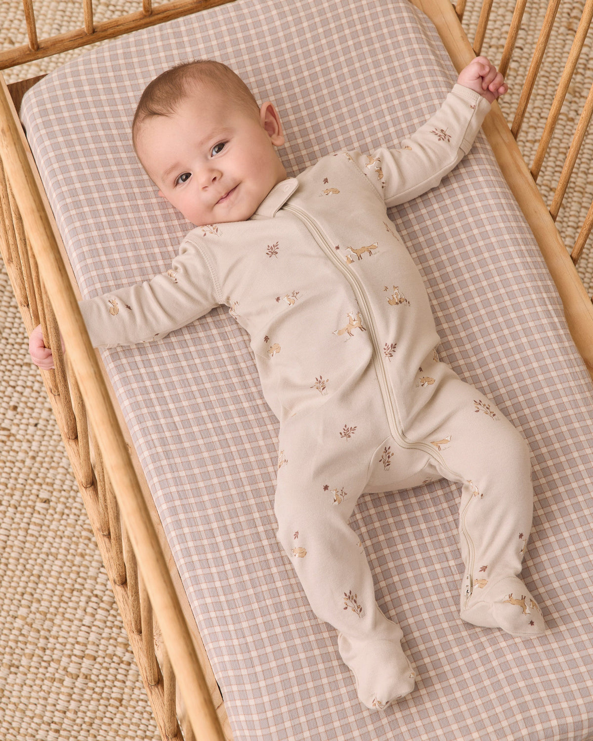 Zip Long Sleeve Sleeper Footie Fox Land - Rylee + Cru | Kids Clothes | Trendy Baby Clothes | Modern Infant Outfits |