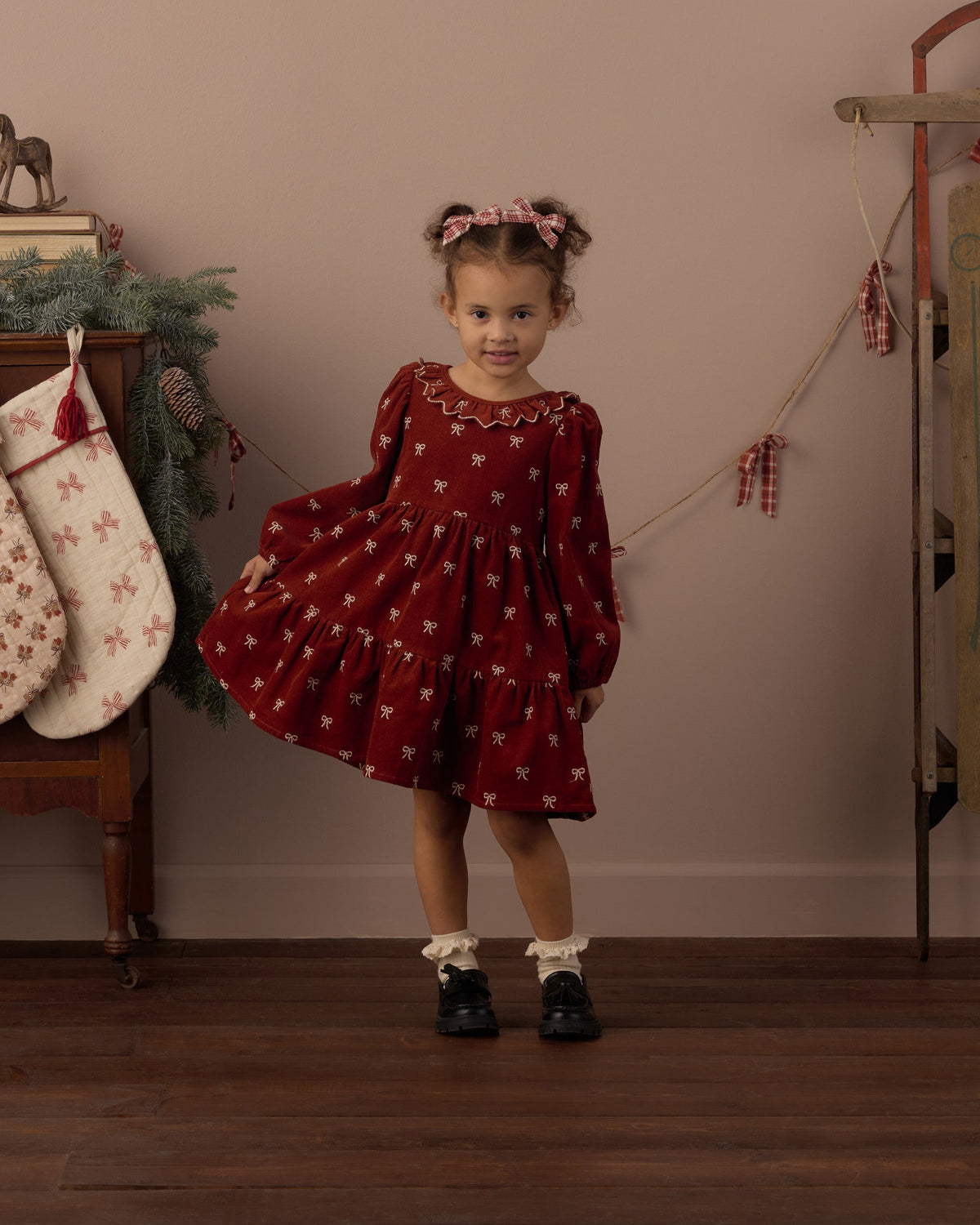 Bows, Set of 2 Vintage Plaid - Rylee + Cru | Kids Clothes | Trendy Baby Clothes | Modern Infant Outfits |