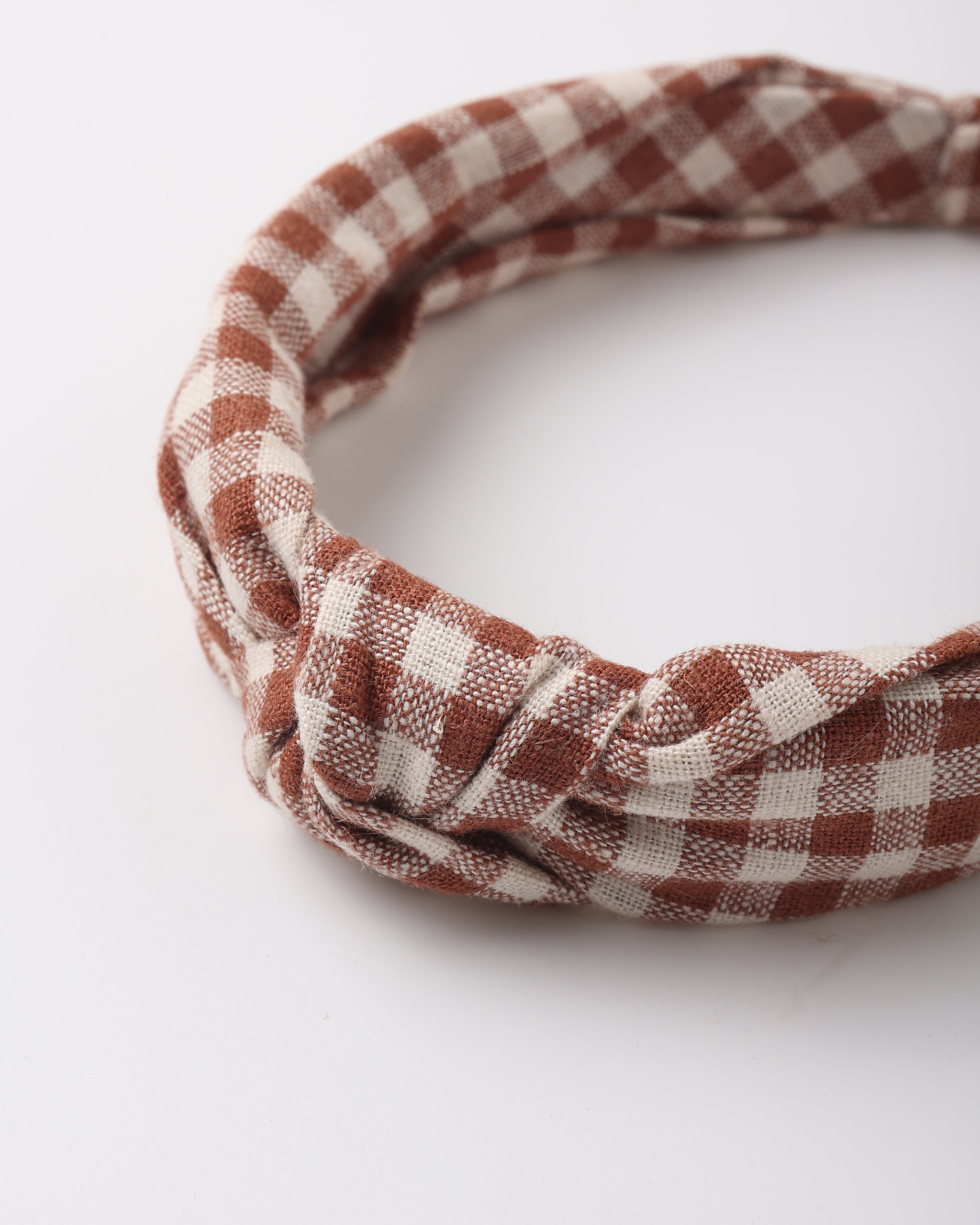 Knotted Headband Brick Check - Rylee + Cru | Kids Clothes | Trendy Baby Clothes | Modern Infant Outfits |