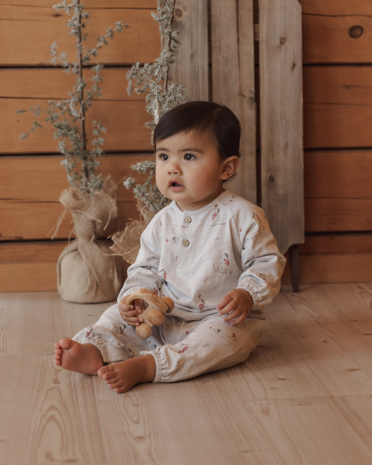 Henley Jumpsuit Dalmatian - Rylee + Cru | Kids Clothes | Trendy Baby Clothes | Modern Infant Outfits |