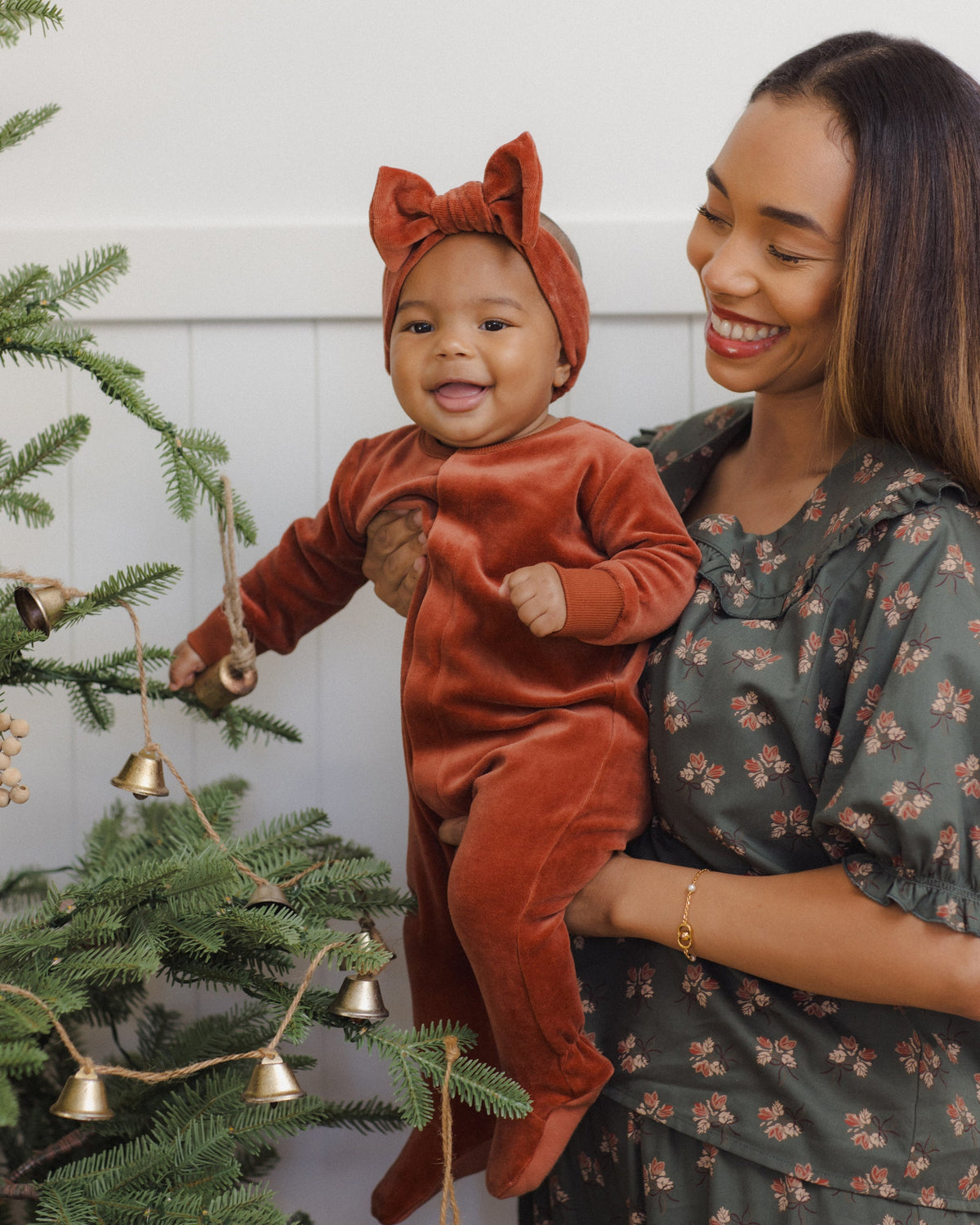 Hidden Snap Footie Redwood - Rylee + Cru | Kids Clothes | Trendy Baby Clothes | Modern Infant Outfits |