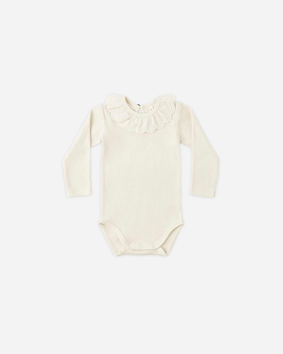 Ruffle Collar Bodysuit Natural - Rylee + Cru | Kids Clothes | Trendy Baby Clothes | Modern Infant Outfits |