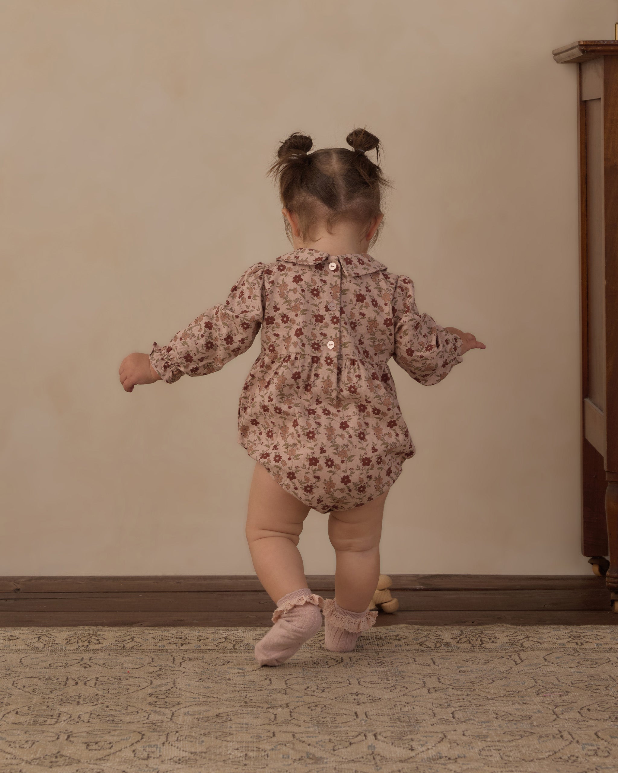 Cora Romper Pink Floral - Rylee + Cru | Kids Clothes | Trendy Baby Clothes | Modern Infant Outfits |