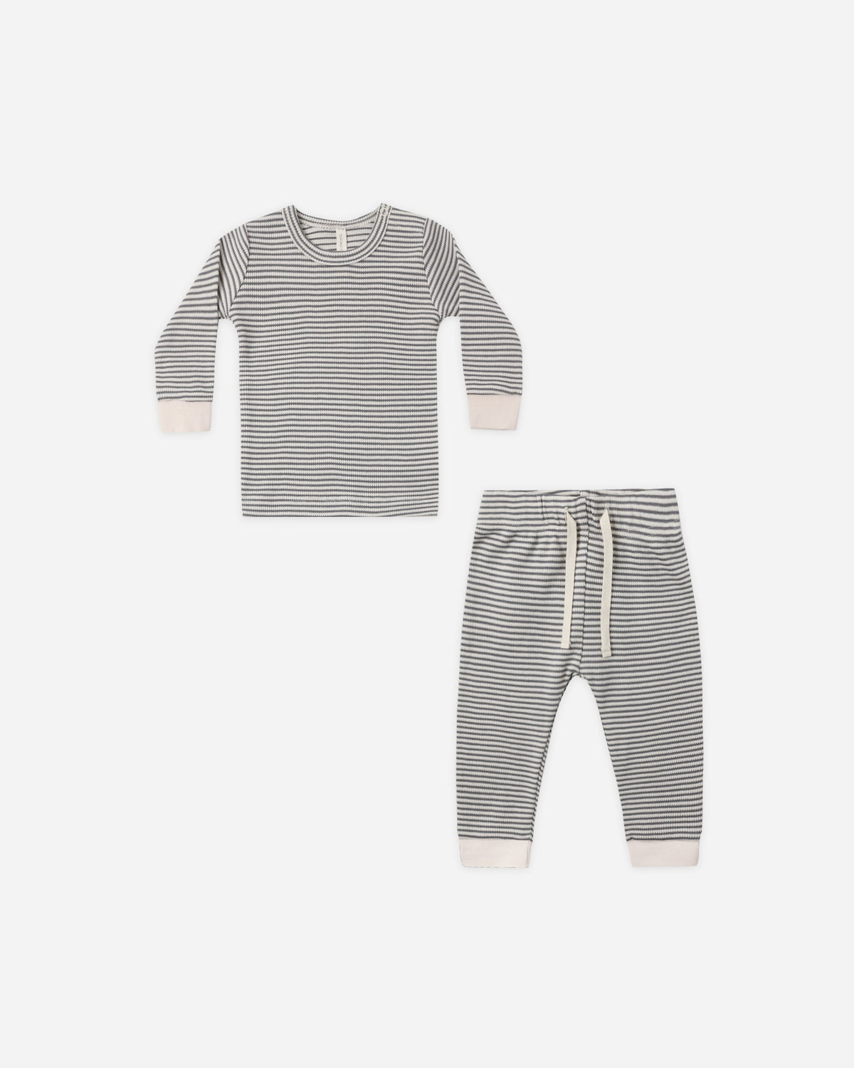 Waffle Top + Pant Set Midnight Microstripe - Rylee + Cru | Kids Clothes | Trendy Baby Clothes | Modern Infant Outfits |