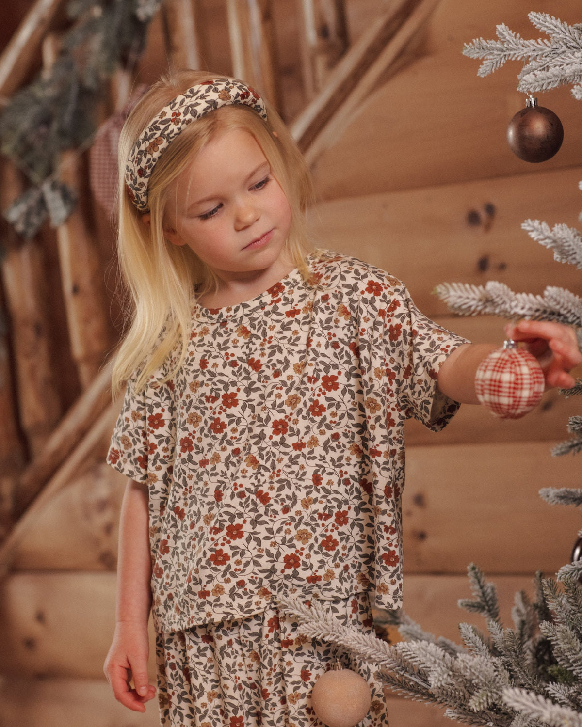 Ruthie Set Holiday Floral - Rylee + Cru | Kids Clothes | Trendy Baby Clothes | Modern Infant Outfits |