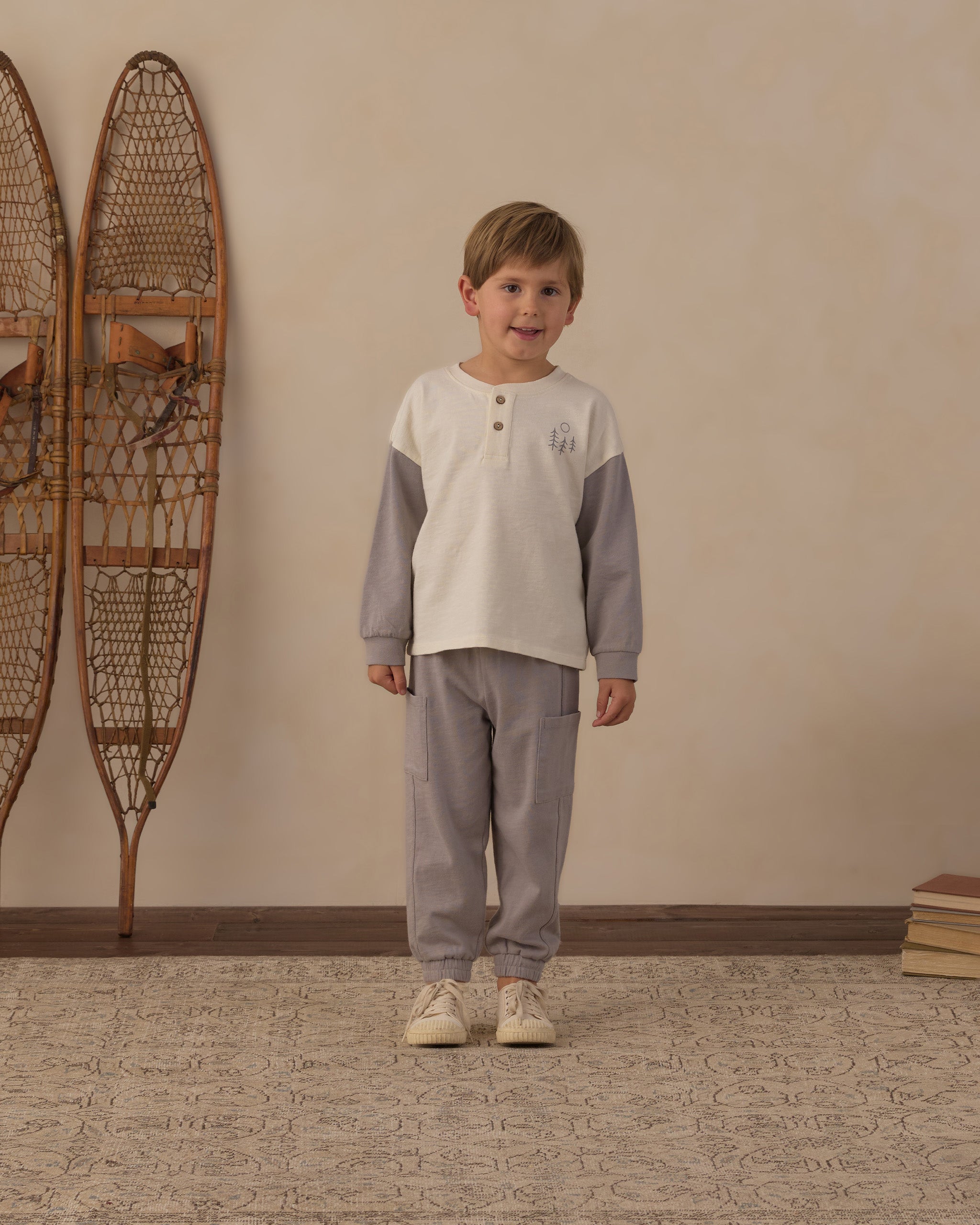 Relaxed Long Sleeve Henley Made For Adventure - Rylee + Cru | Kids Clothes | Trendy Baby Clothes | Modern Infant Outfits |