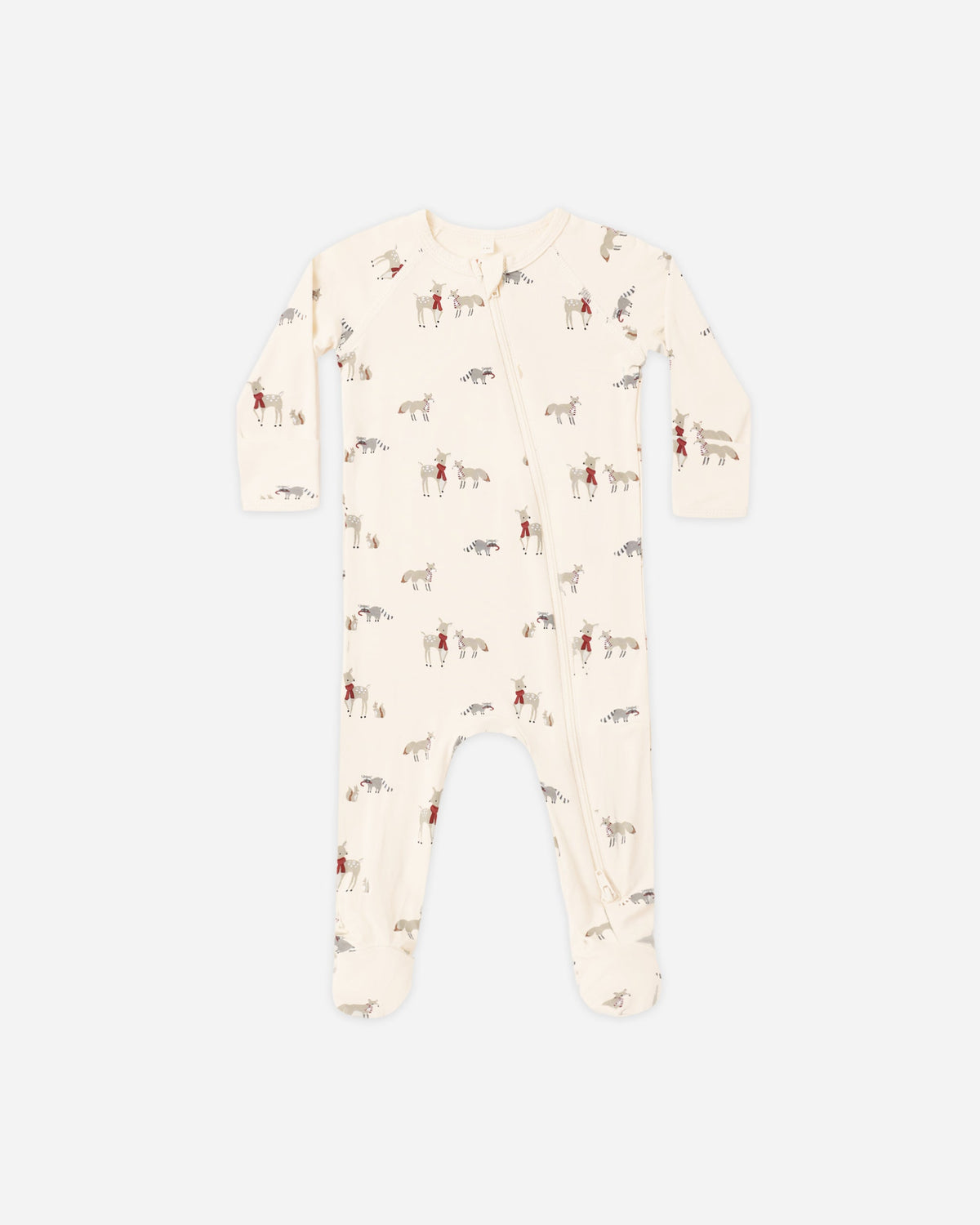 Bamboo Zip Footie Forest Friends - Rylee + Cru | Kids Clothes | Trendy Baby Clothes | Modern Infant Outfits |