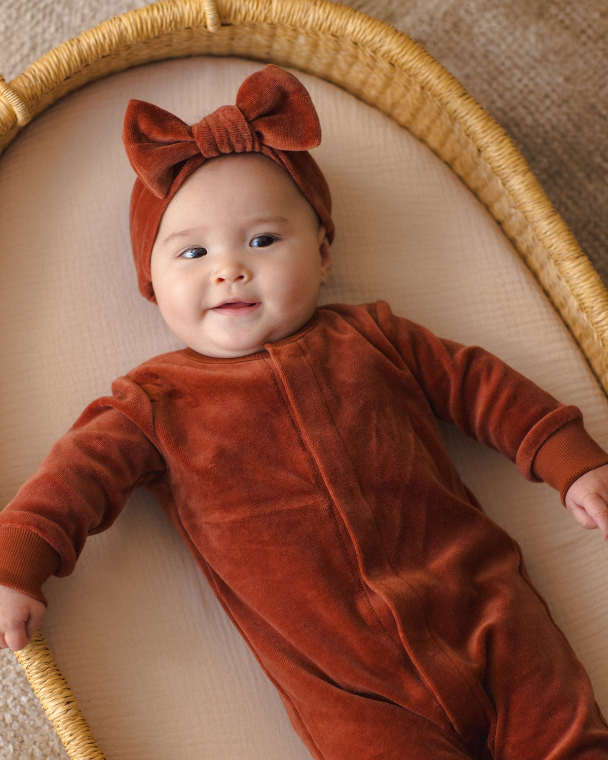 Hidden Snap Footie Redwood - Rylee + Cru | Kids Clothes | Trendy Baby Clothes | Modern Infant Outfits |