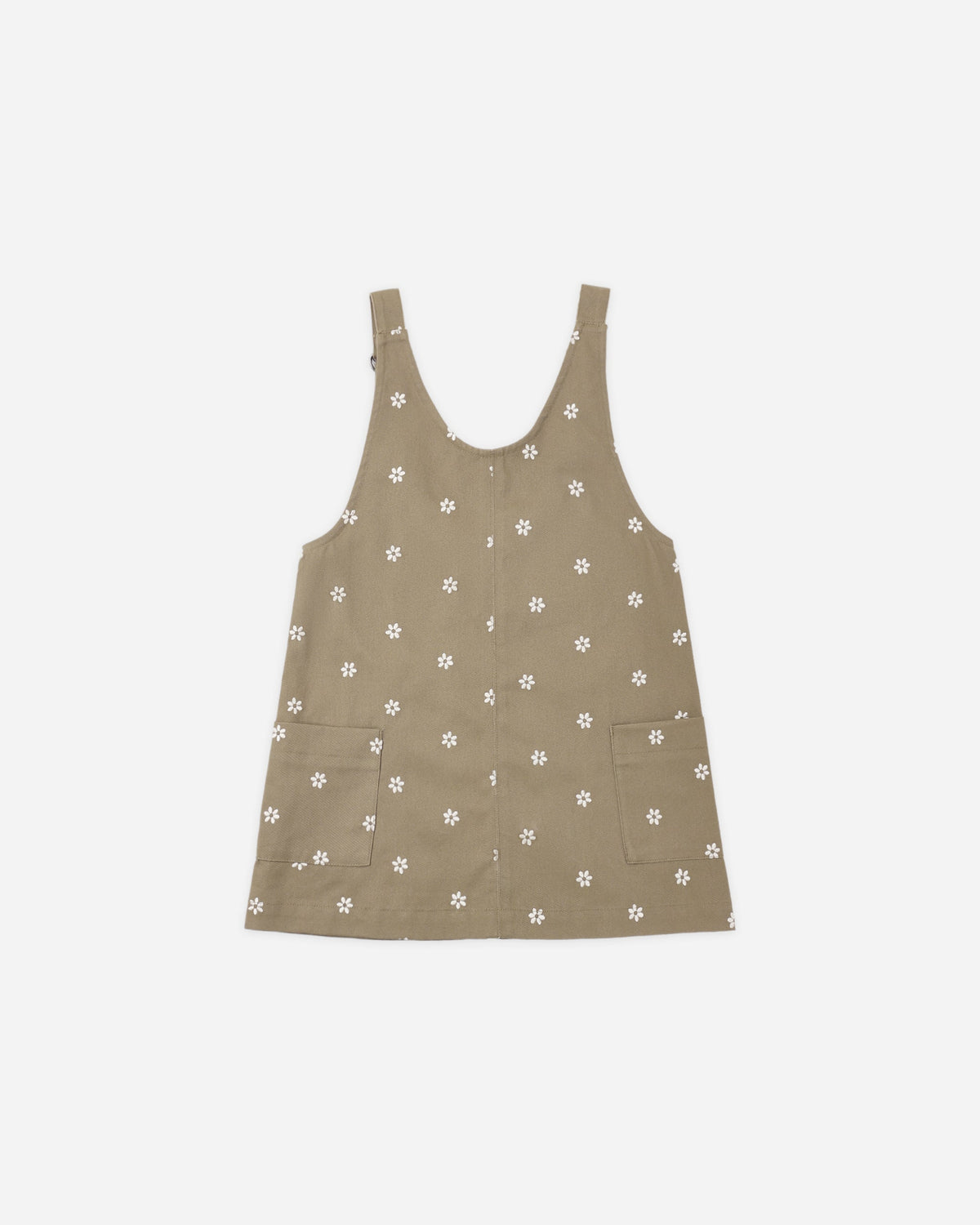 V-Neck Overall Dress Embroidered Daisies - Rylee + Cru | Kids Clothes | Trendy Baby Clothes | Modern Infant Outfits |