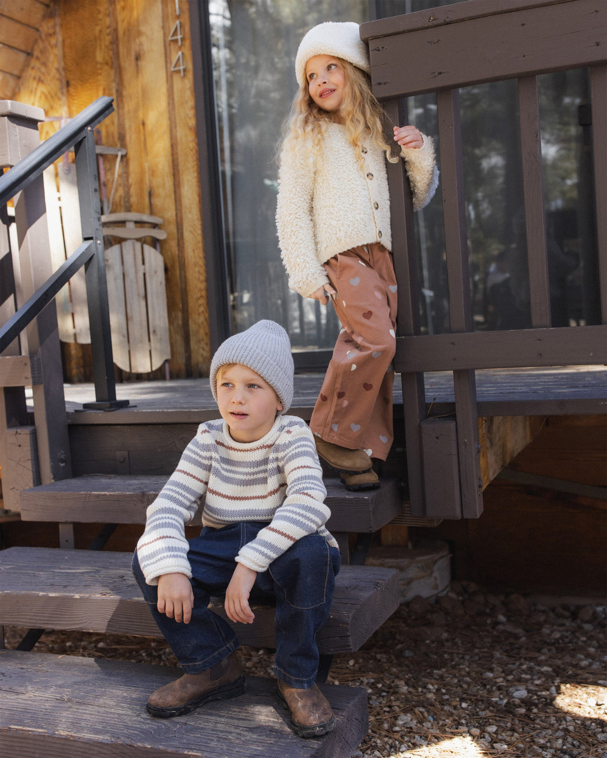 Jacques Sweater Dusty Blue Stripe - Rylee + Cru | Kids Clothes | Trendy Baby Clothes | Modern Infant Outfits |