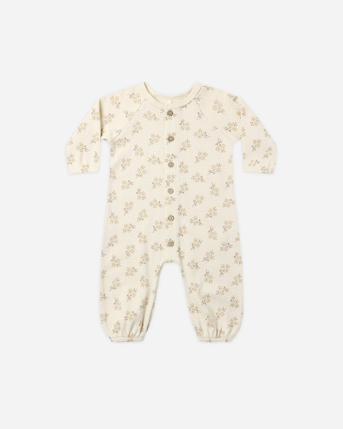 Waffle Long Sleeve Jumpsuit Meadow - Rylee + Cru | Kids Clothes | Trendy Baby Clothes | Modern Infant Outfits |
