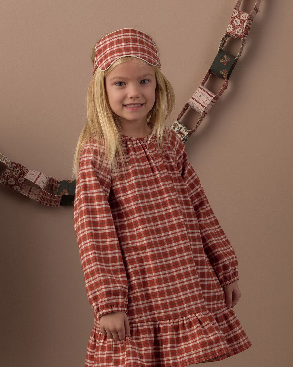 Sleep Mask Ruby Plaid - Rylee + Cru | Kids Clothes | Trendy Baby Clothes | Modern Infant Outfits |
