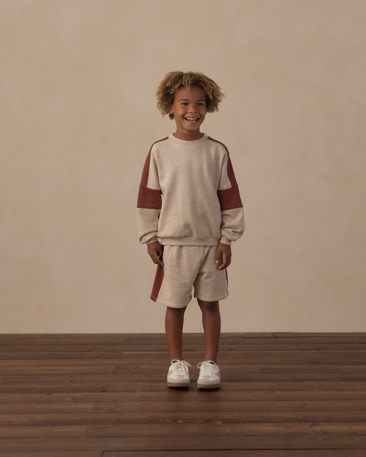 Boxing Sweat Short Heathered Ash - Rylee + Cru | Kids Clothes | Trendy Baby Clothes | Modern Infant Outfits |