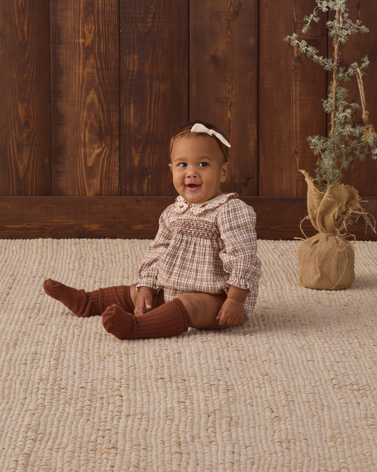 Callie Romper Christmas Plaid - Rylee + Cru | Kids Clothes | Trendy Baby Clothes | Modern Infant Outfits |