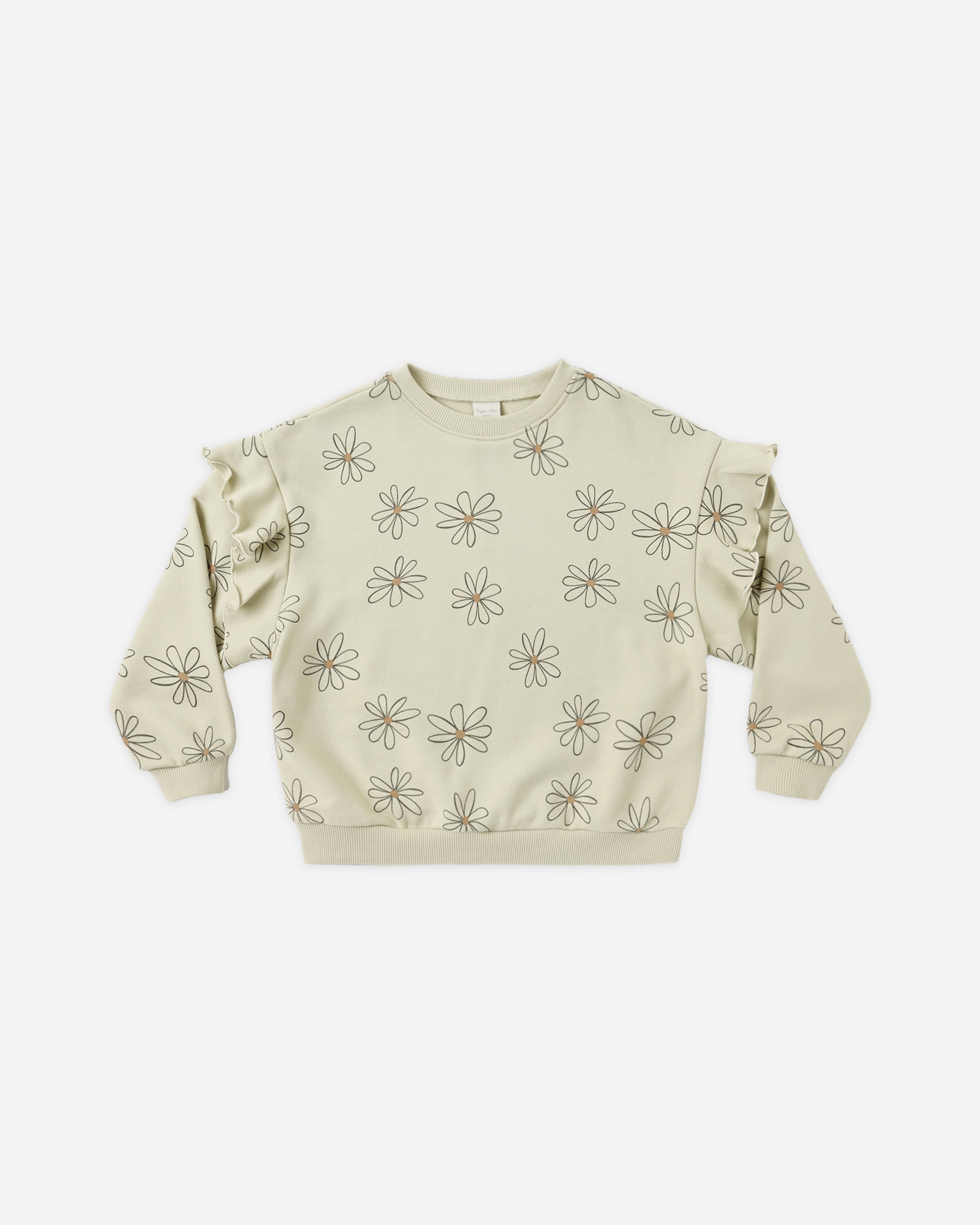 Ruffle Sweatshirt Big Daisy - Rylee + Cru | Kids Clothes | Trendy Baby Clothes | Modern Infant Outfits |