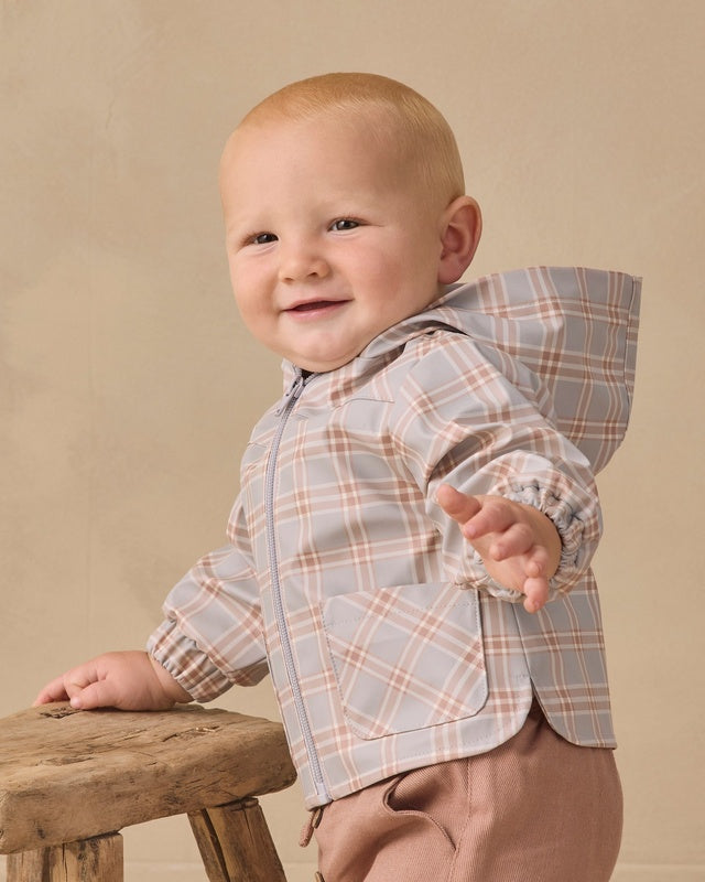 Rain Coat Blue Plaid - Rylee + Cru | Kids Clothes | Trendy Baby Clothes | Modern Infant Outfits |